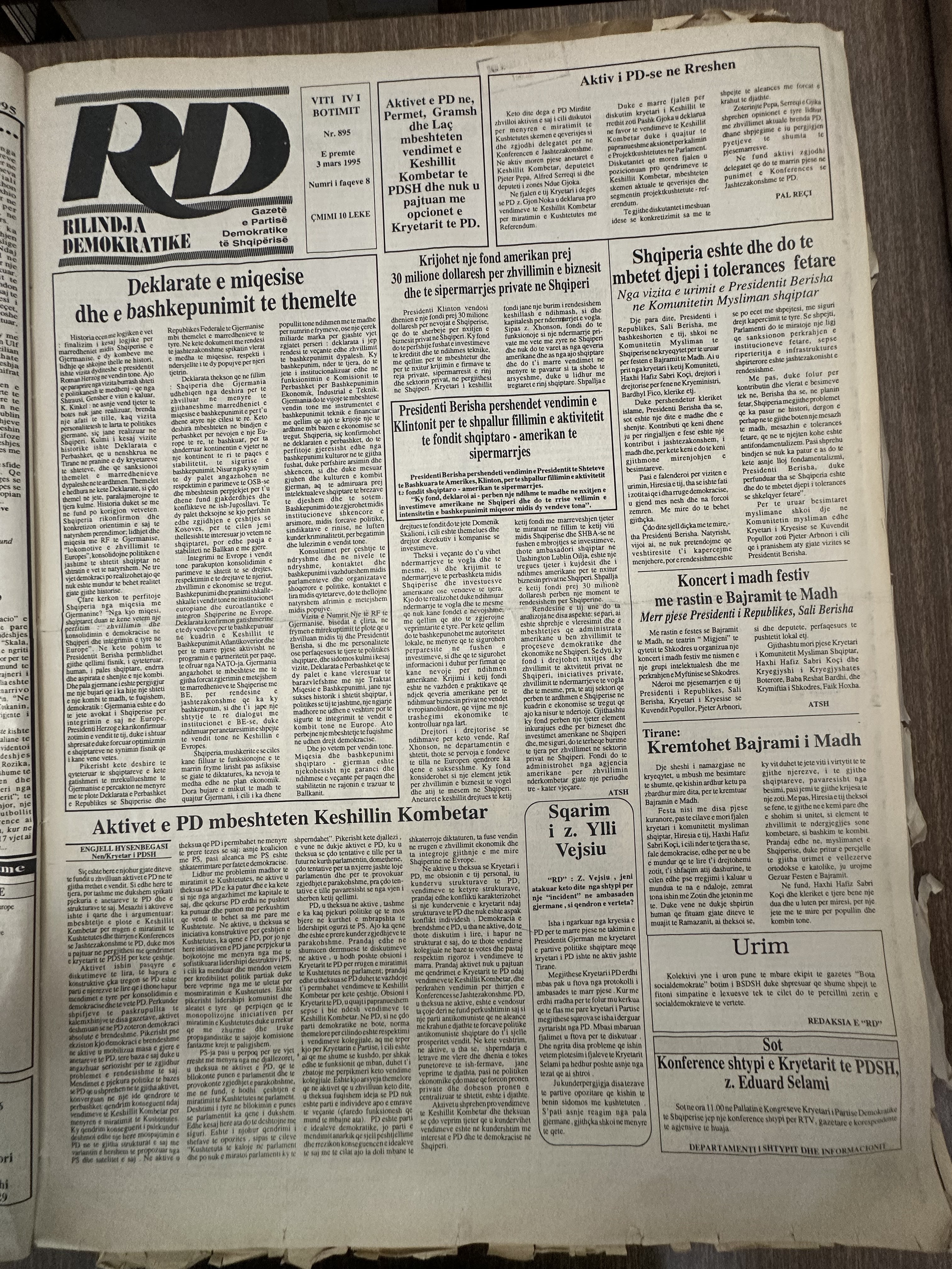 Rilindja Demokratike 1995-03-03
