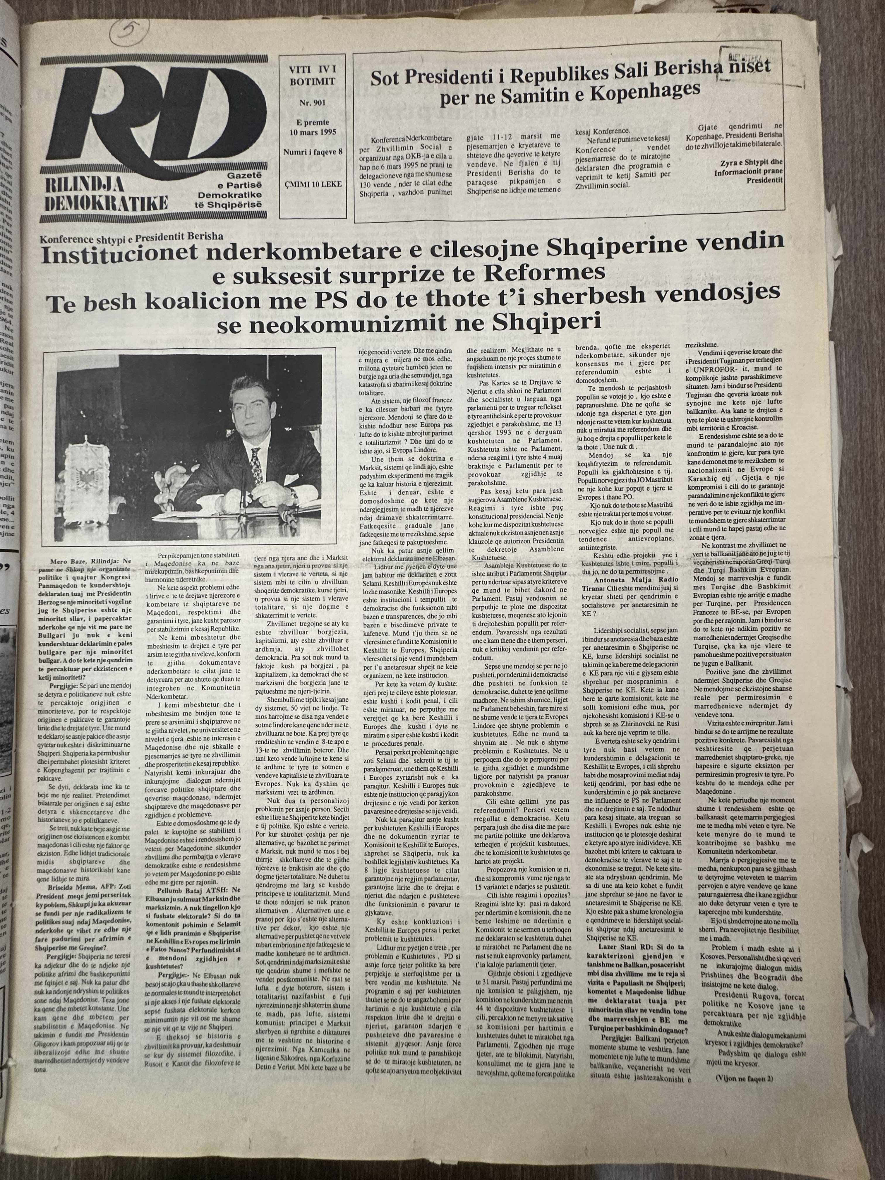 Rilindja Demokratike 1995-03-10