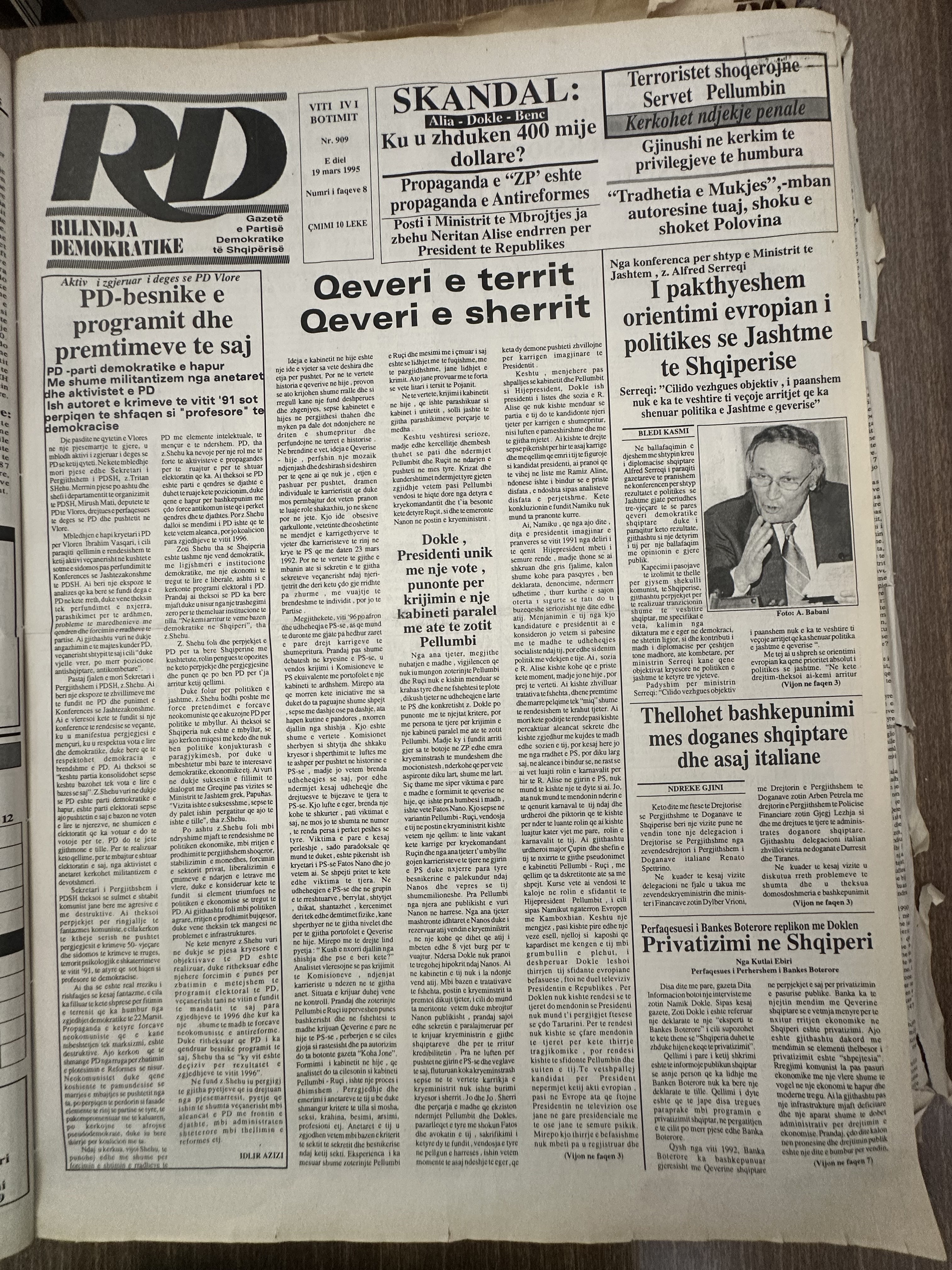 Rilindja Demokratike 1995-03-19