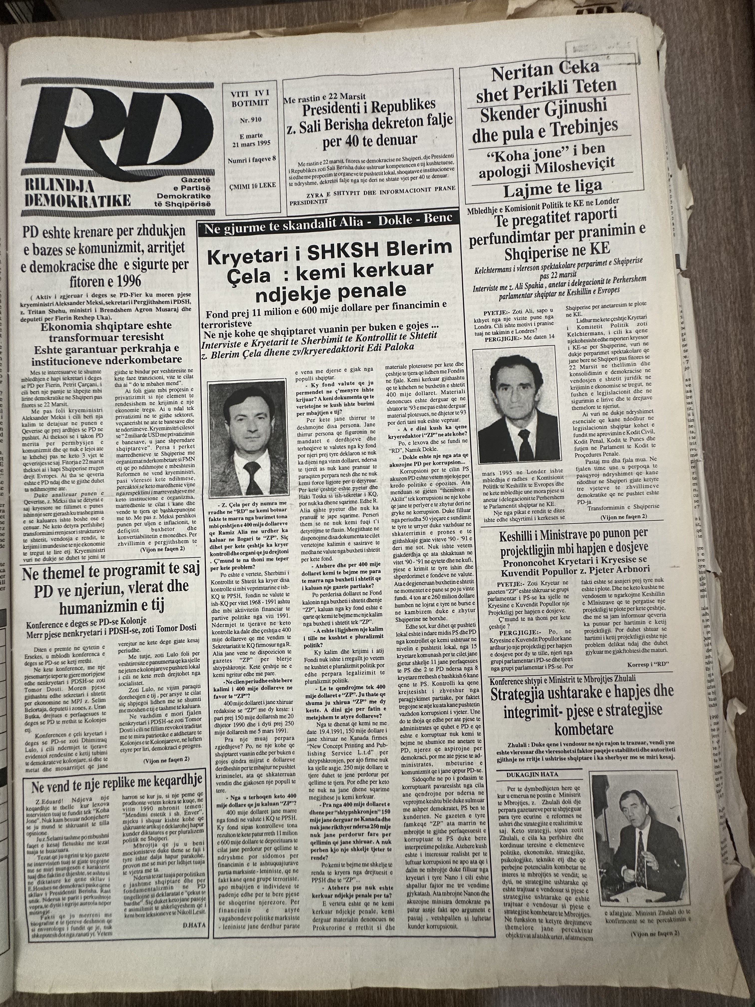 Rilindja Demokratike 1995-03-21