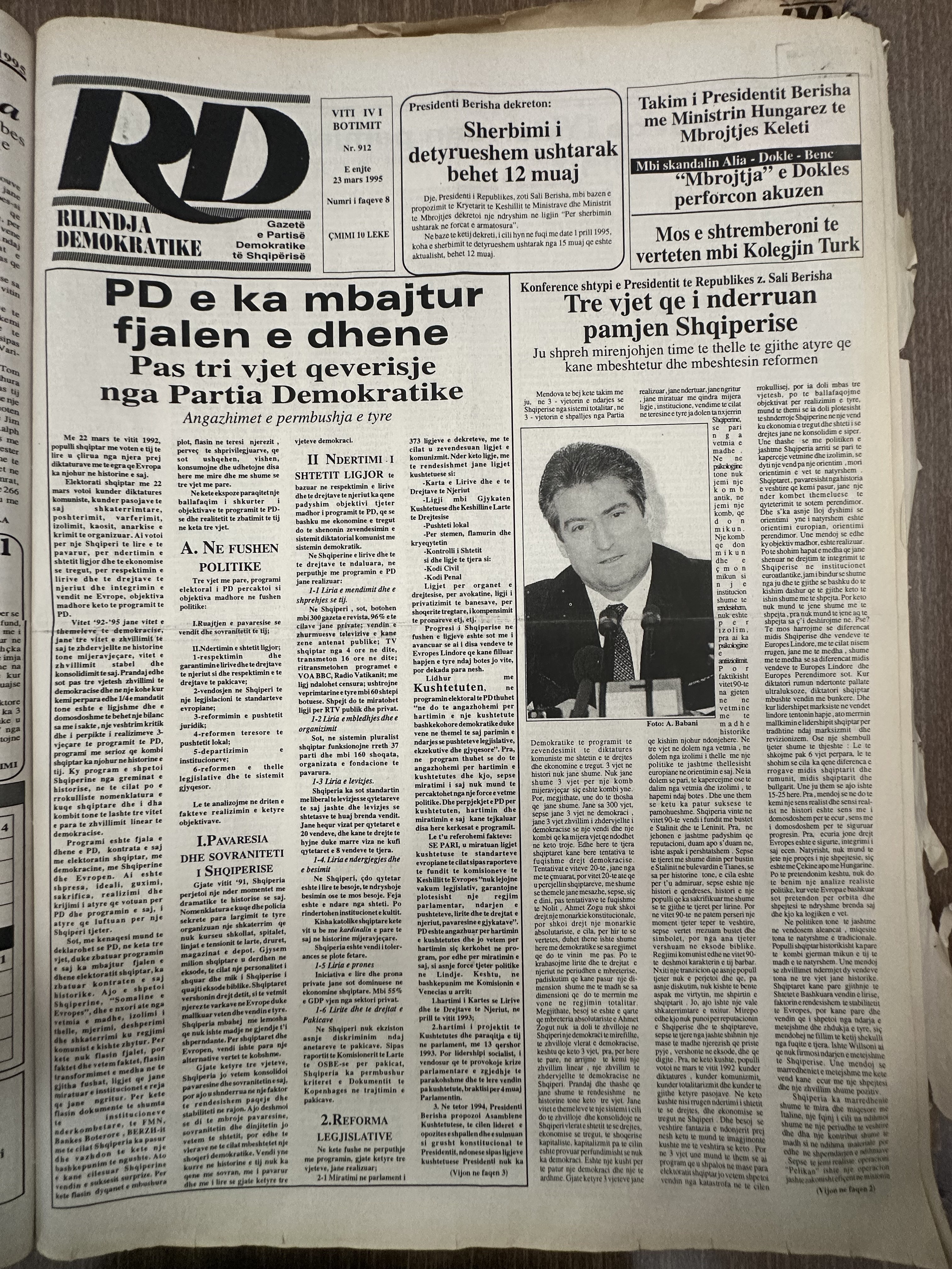Rilindja Demokratike 1995-03-22