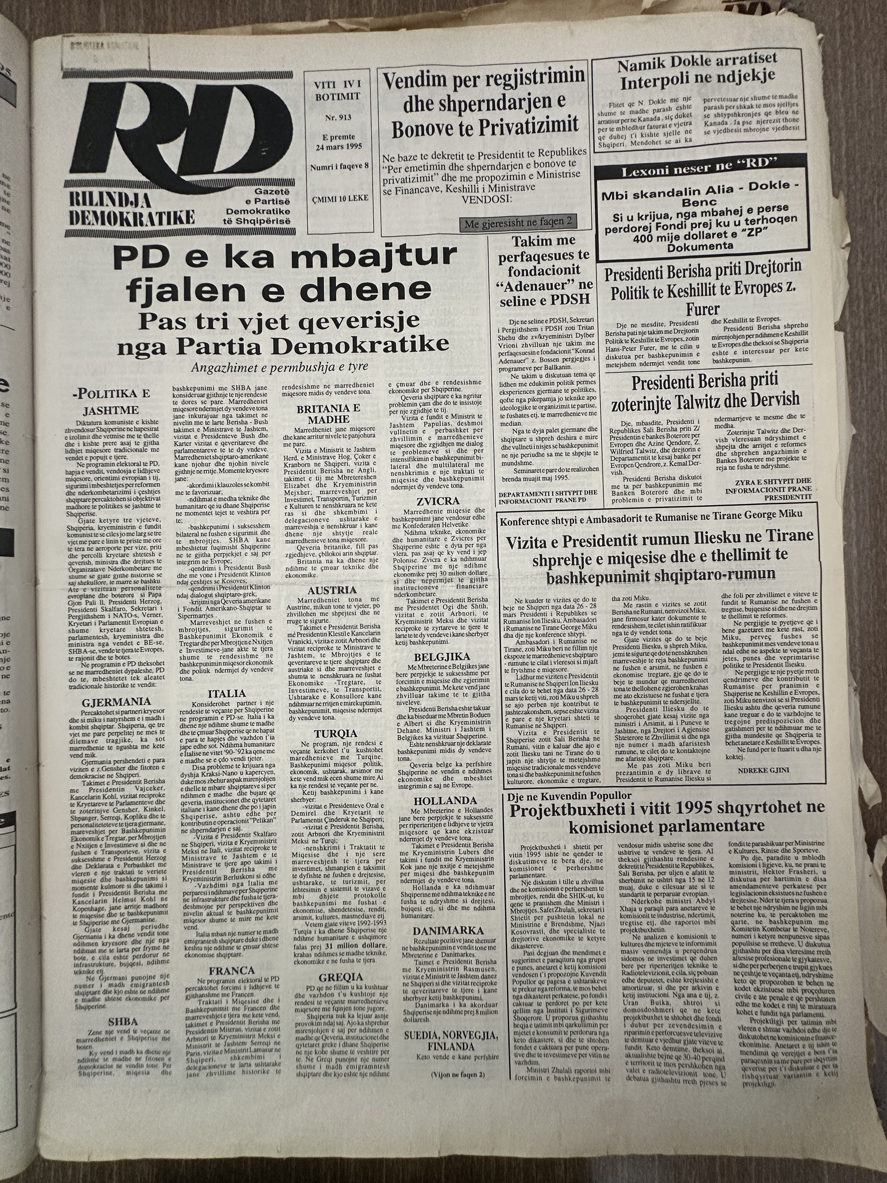 Rilindja Demokratike 1995-03-24