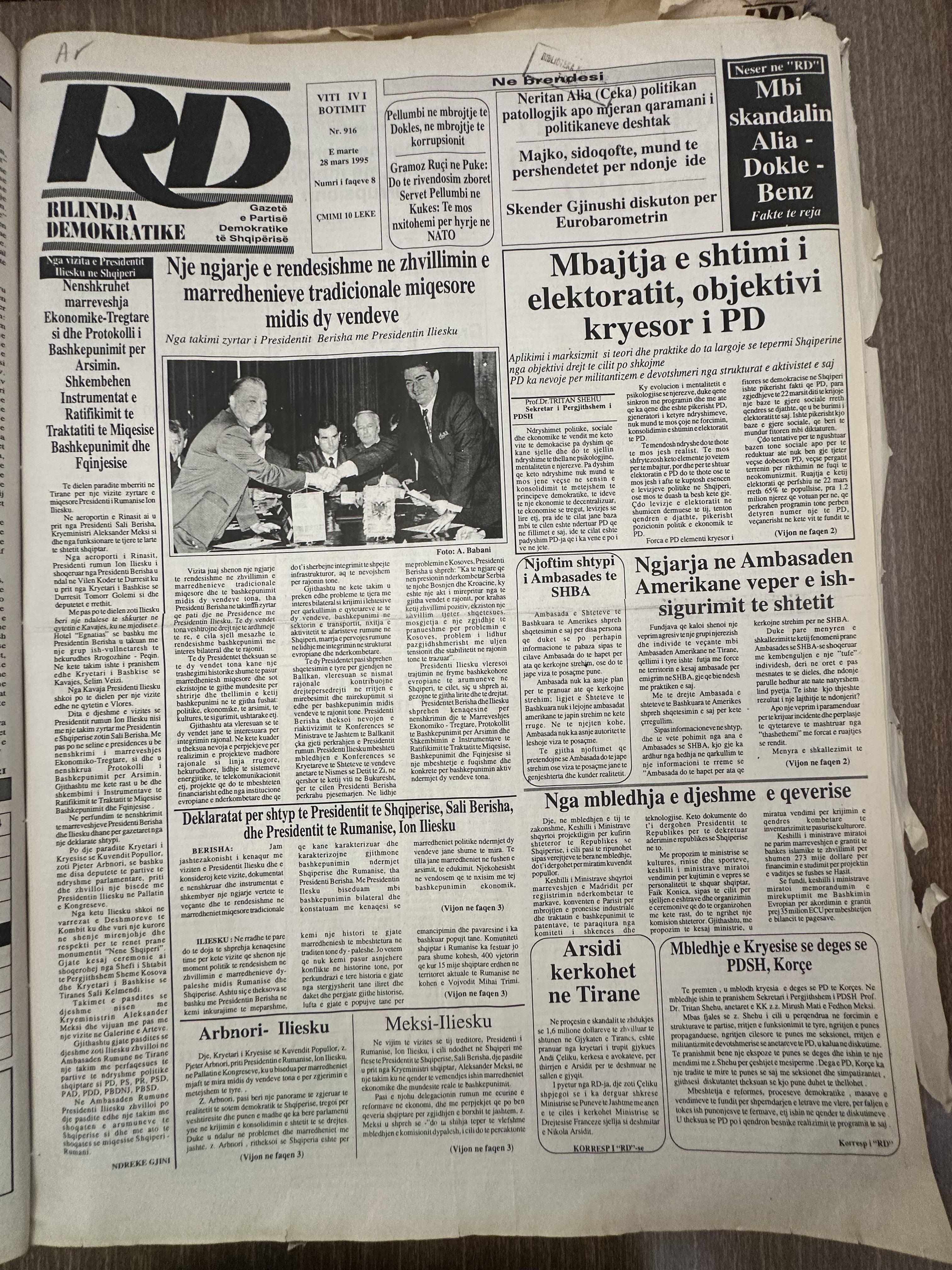 Rilindja Demokratike 1995-03-28