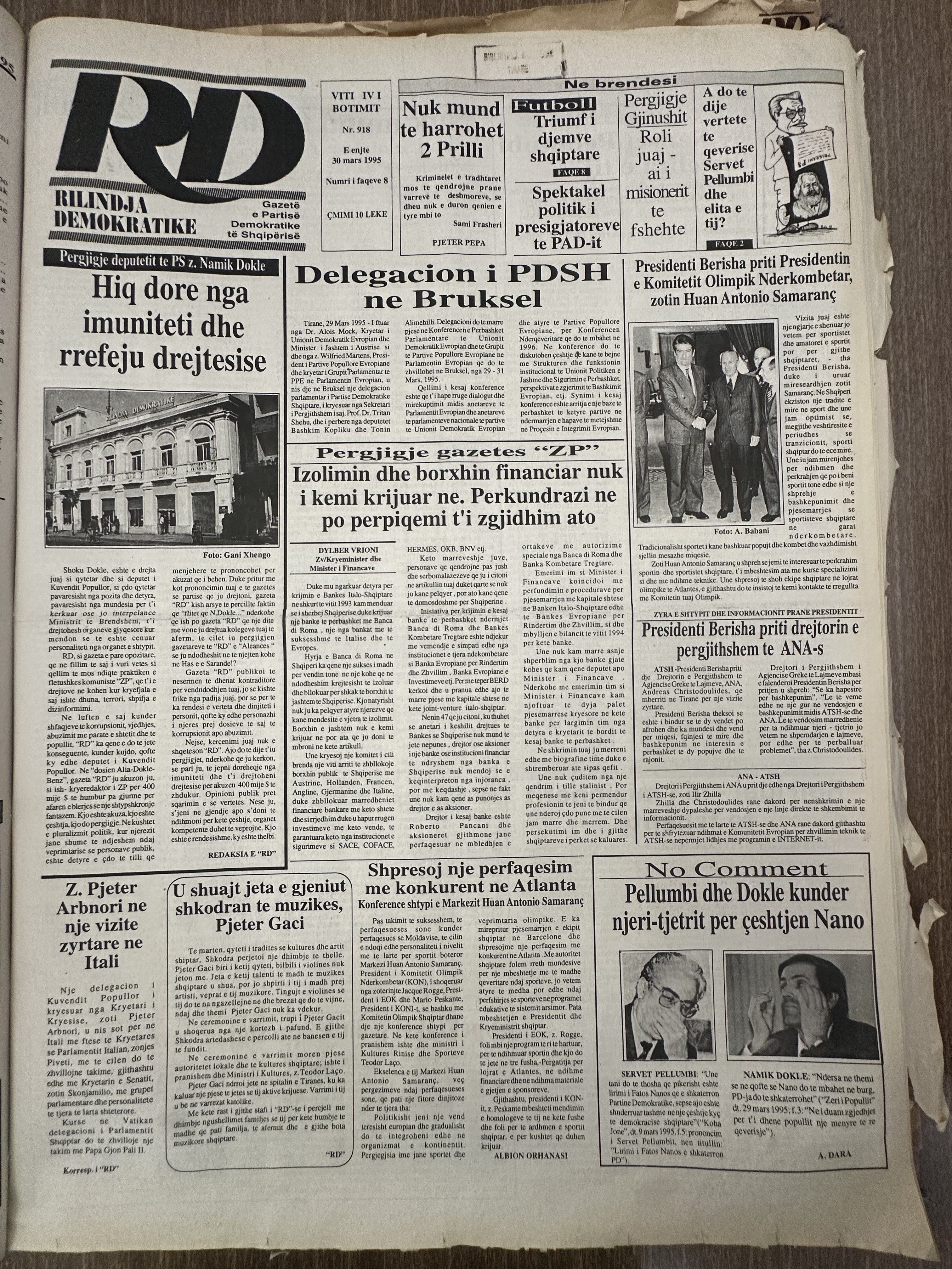 Rilindja Demokratike 1995-03-30
