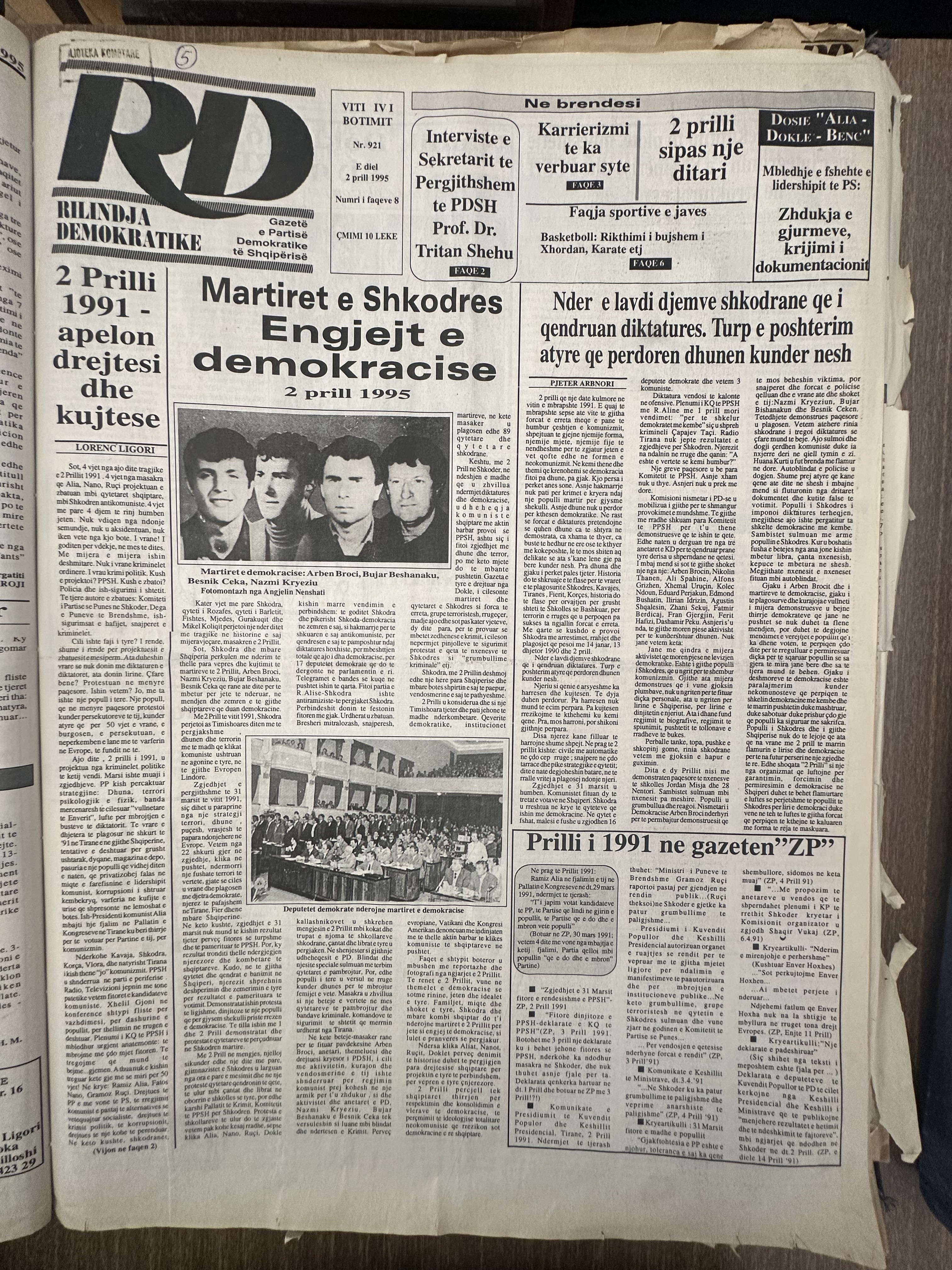 Rilindja Demokratike 1995-04-02