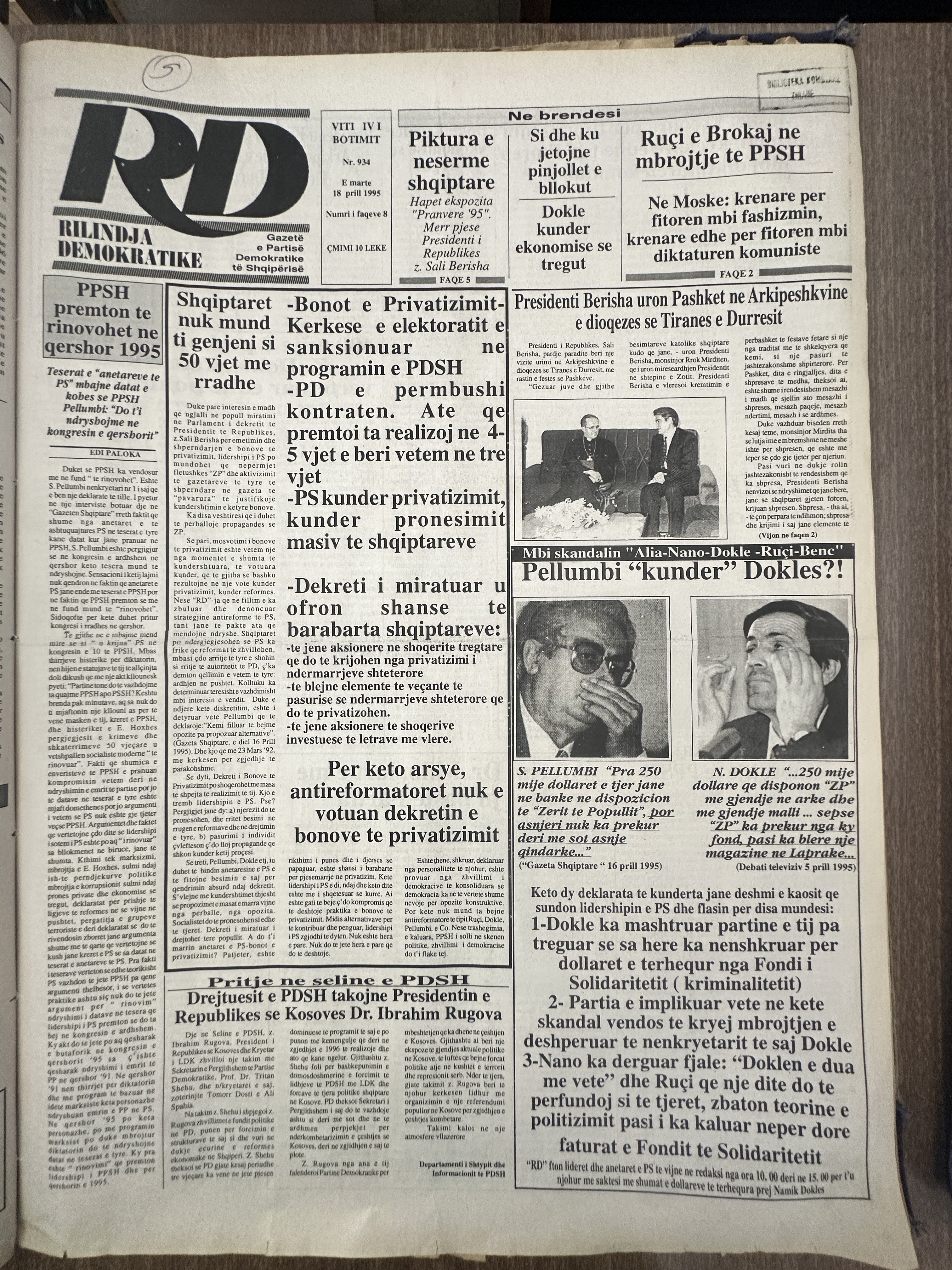 Rilindja Demokratike 1995-04-18