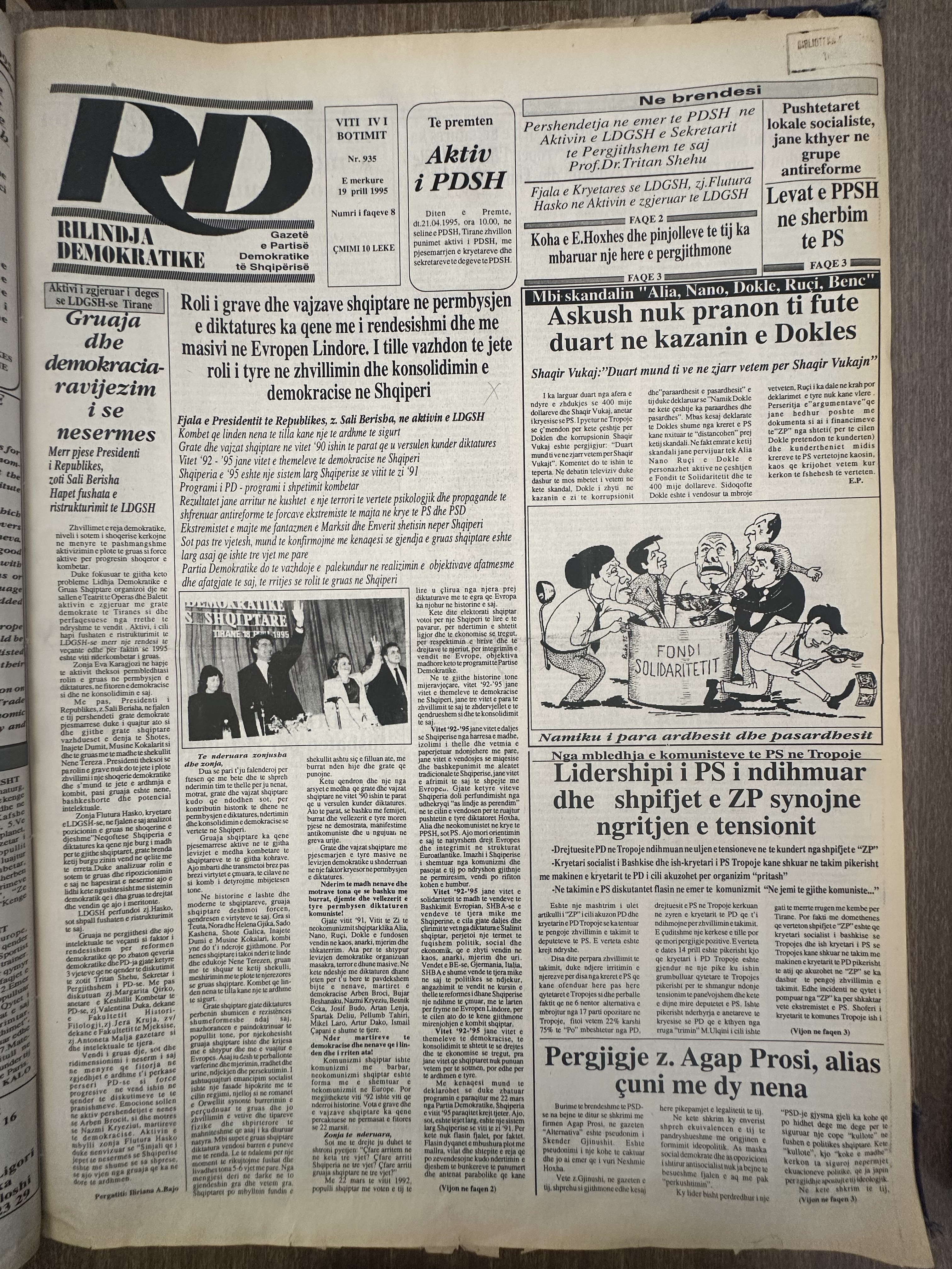 Rilindja Demokratike 1995-04-19