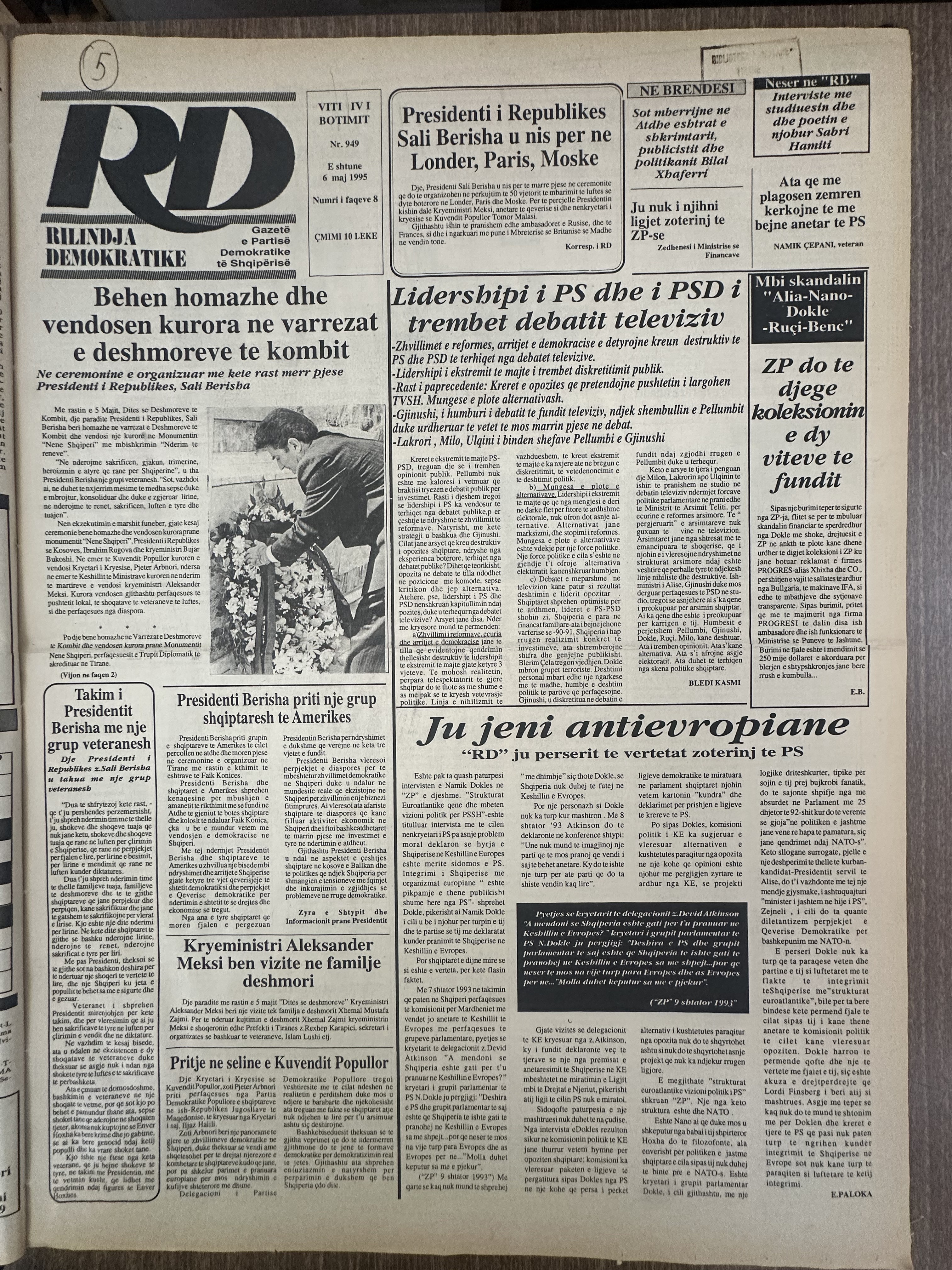 Rilindja Demokratike 1995-05-06