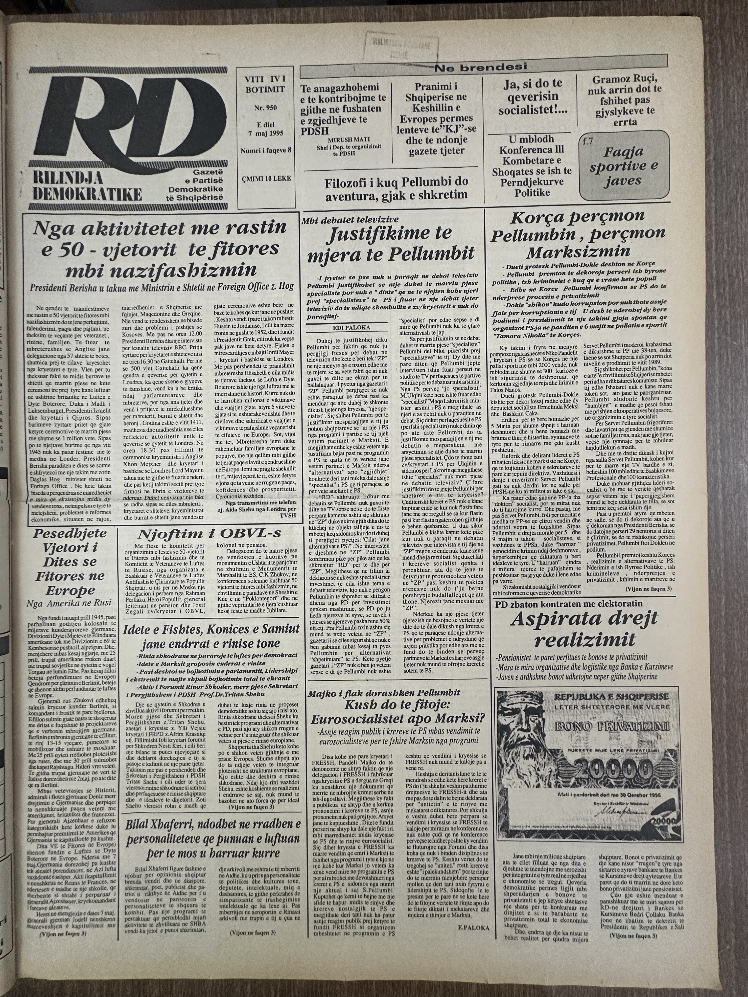 Rilindja Demokratike 1995-05-07