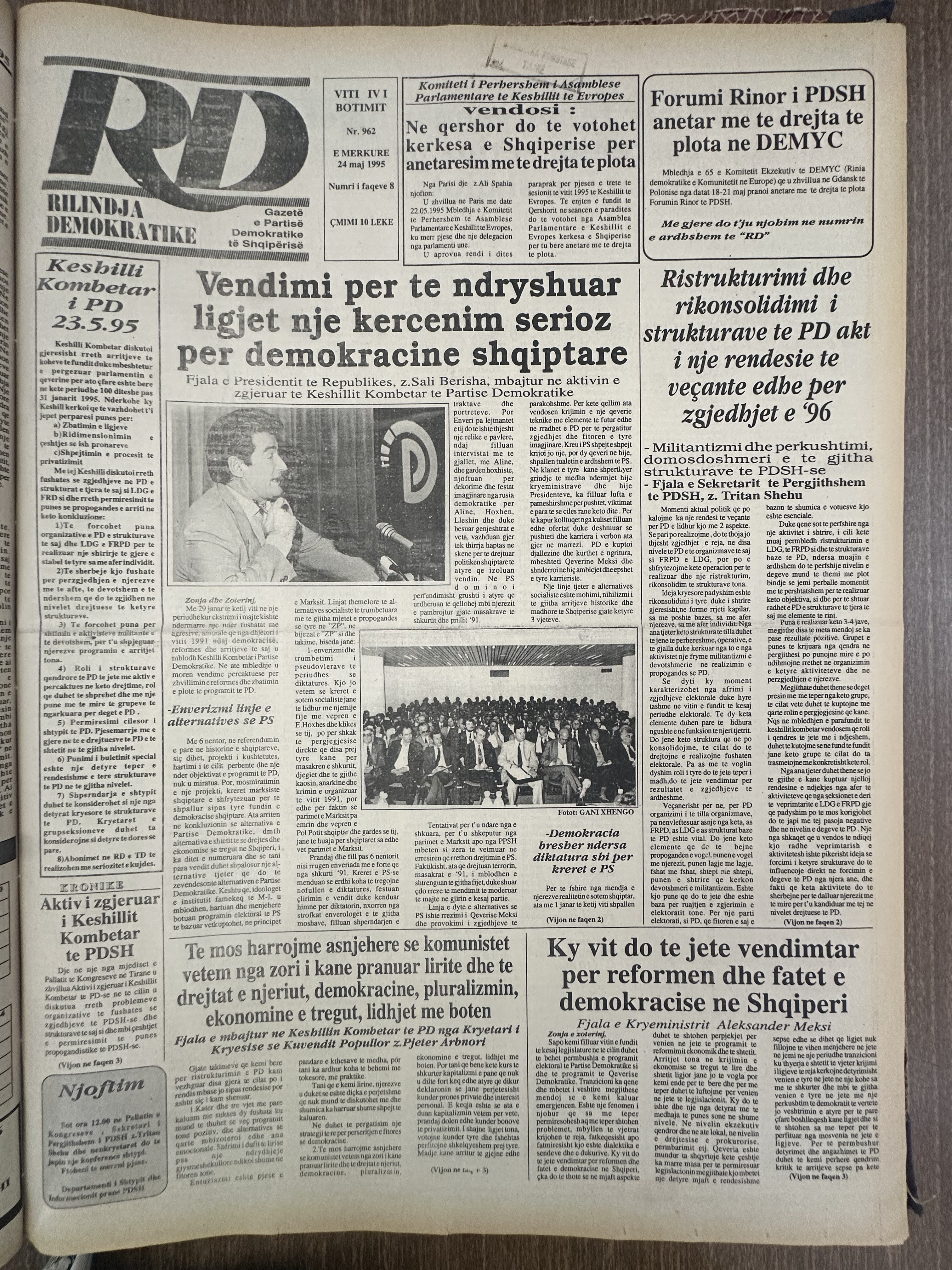 Rilindja Demokratike 1995-05-24