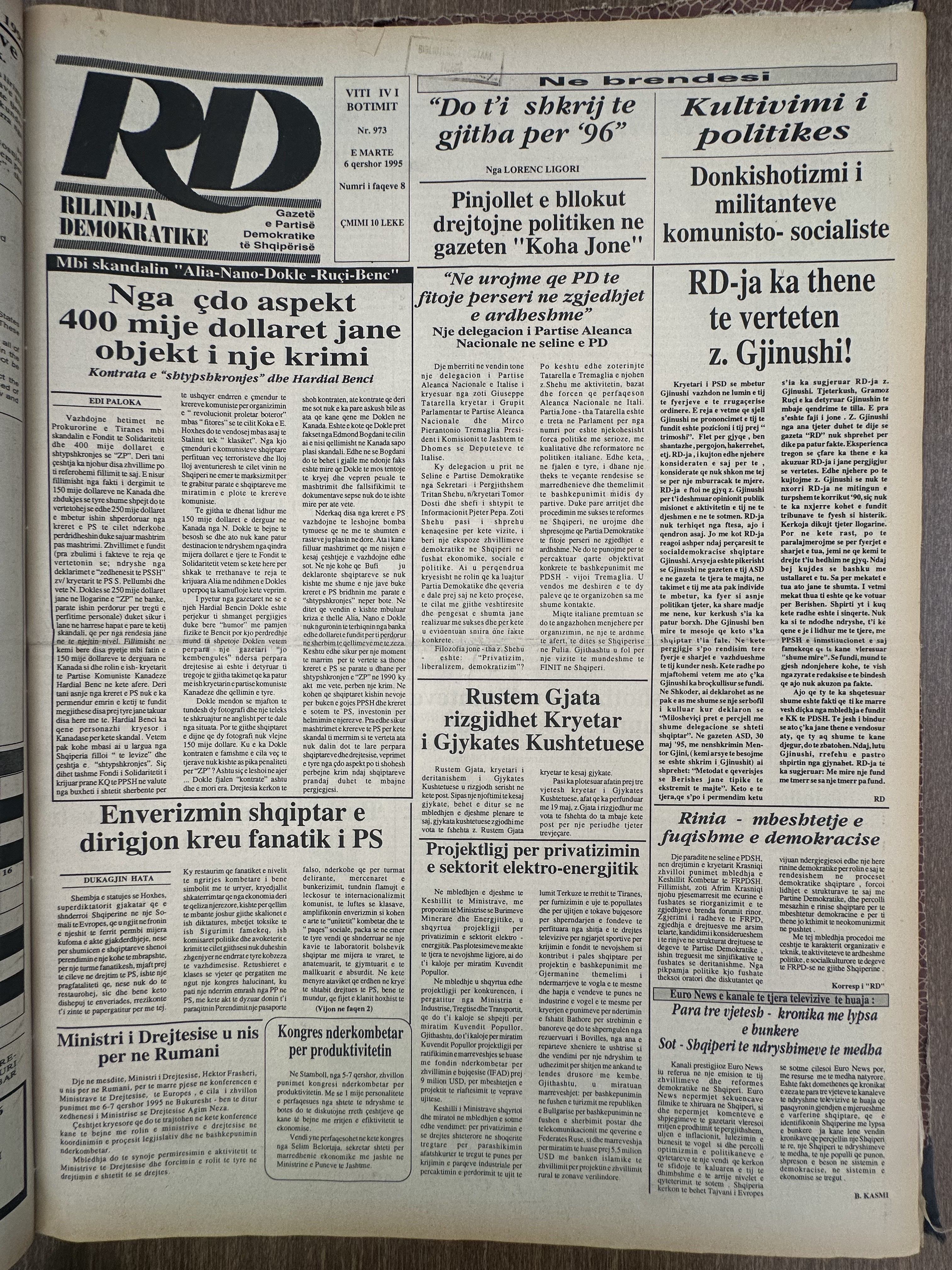 Rilindja Demokratike 1995-12-06