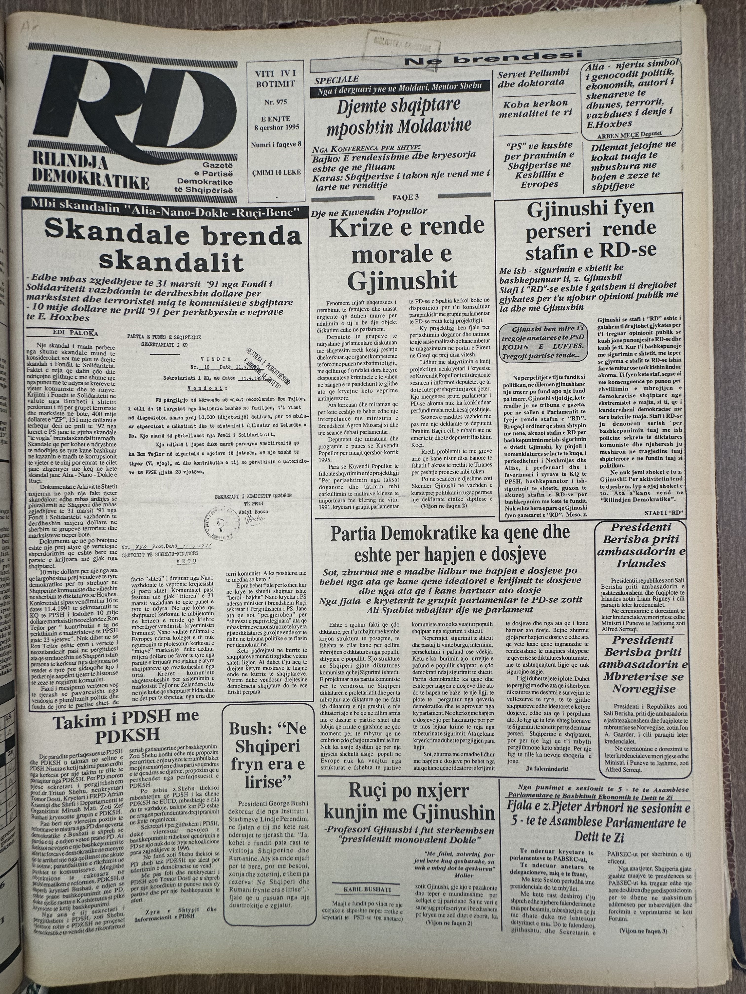 Rilindja Demokratike 1995-06-08