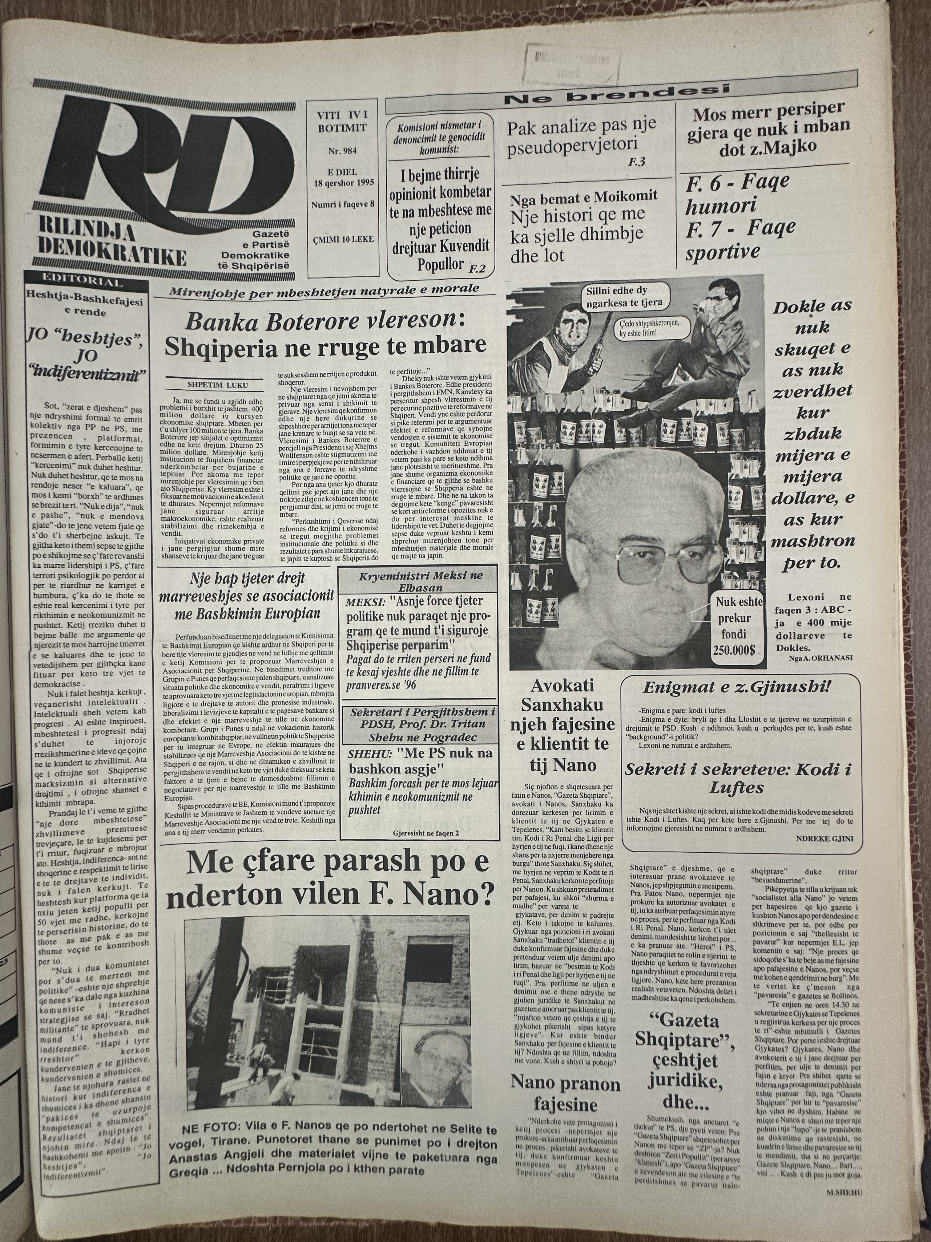 Rilindja Demokratike 1995-06-18