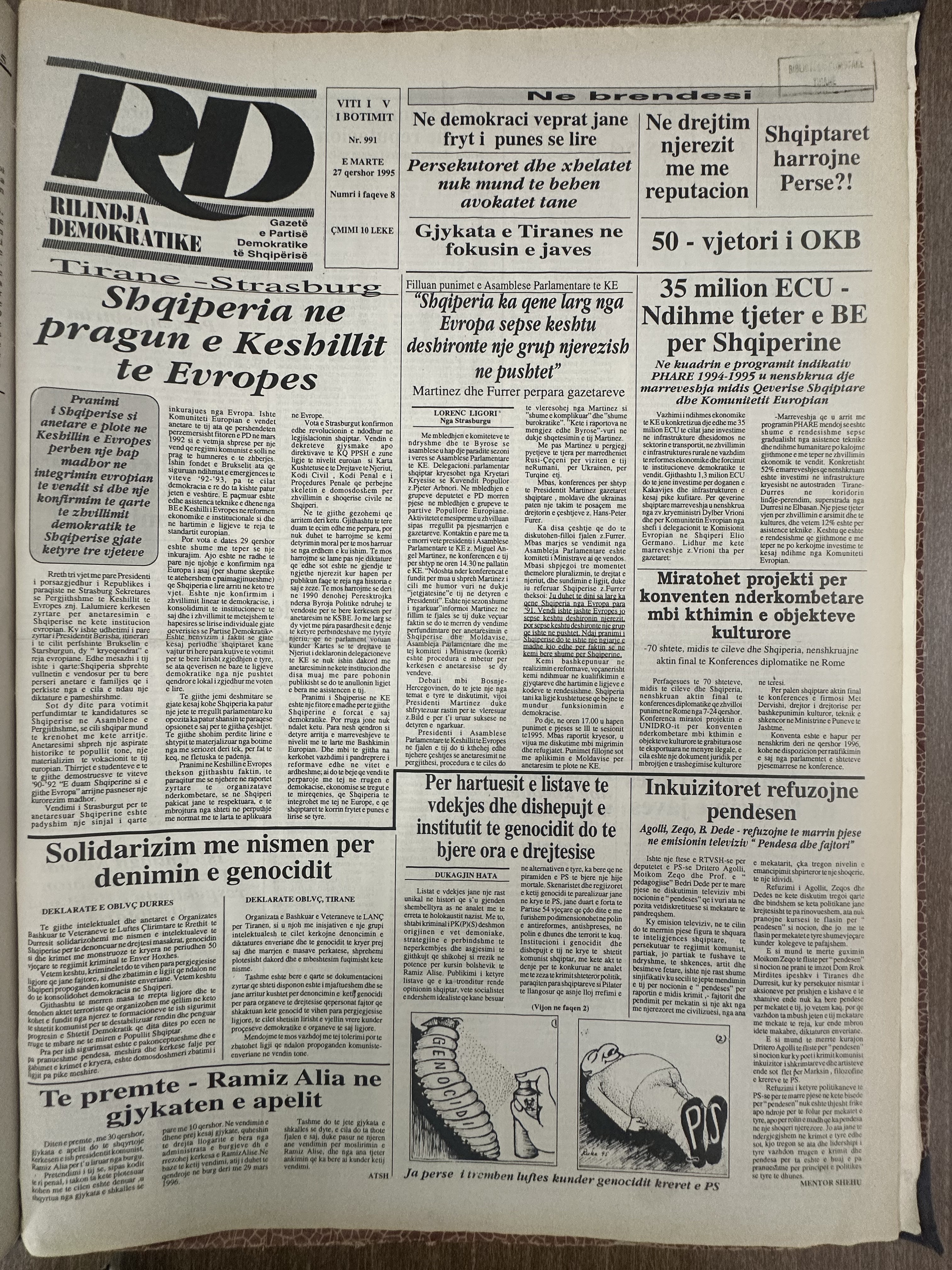 Rilindja Demokratike 1995-06-27