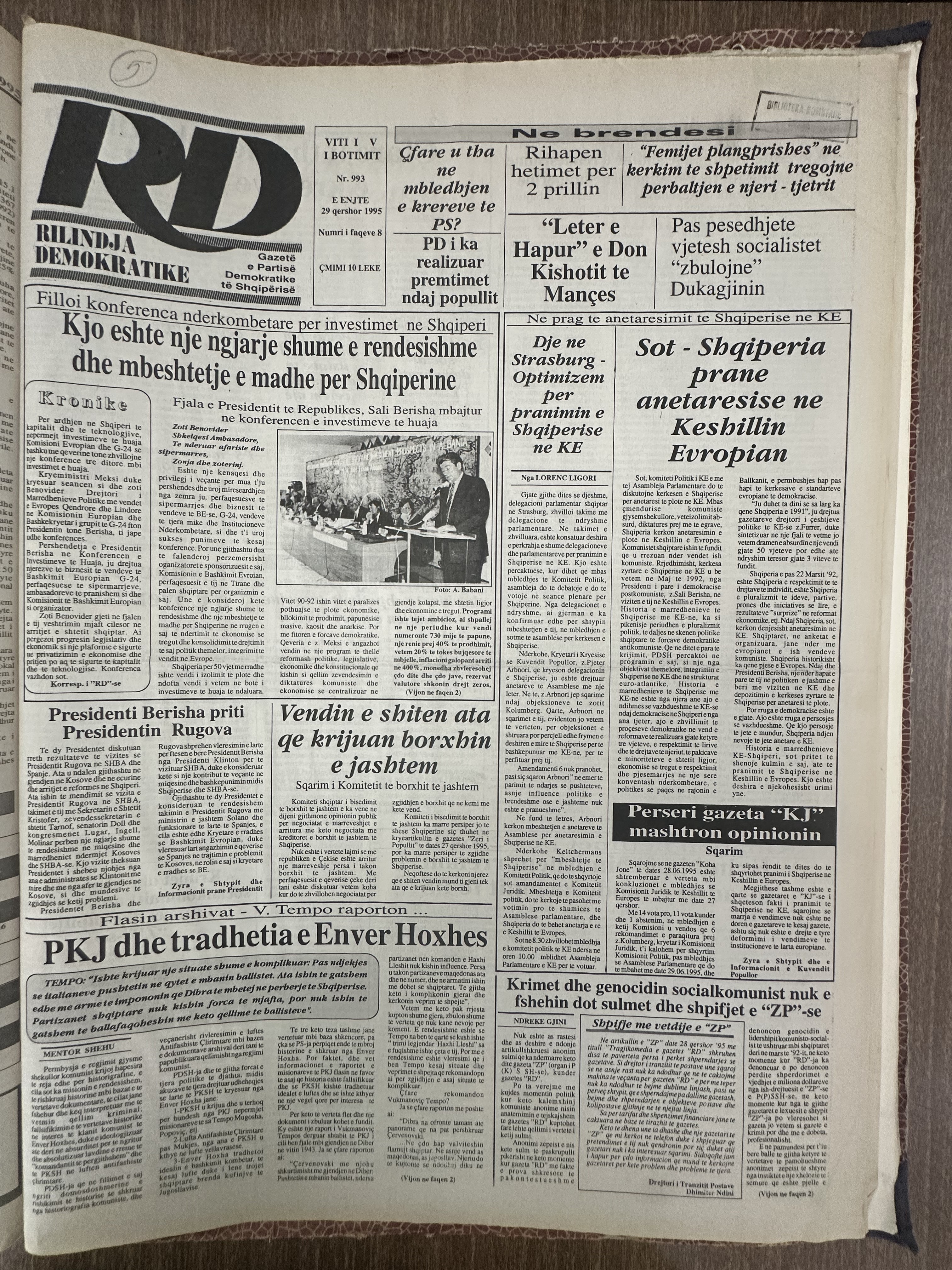 Rilindja Demokratike 1995-06-29