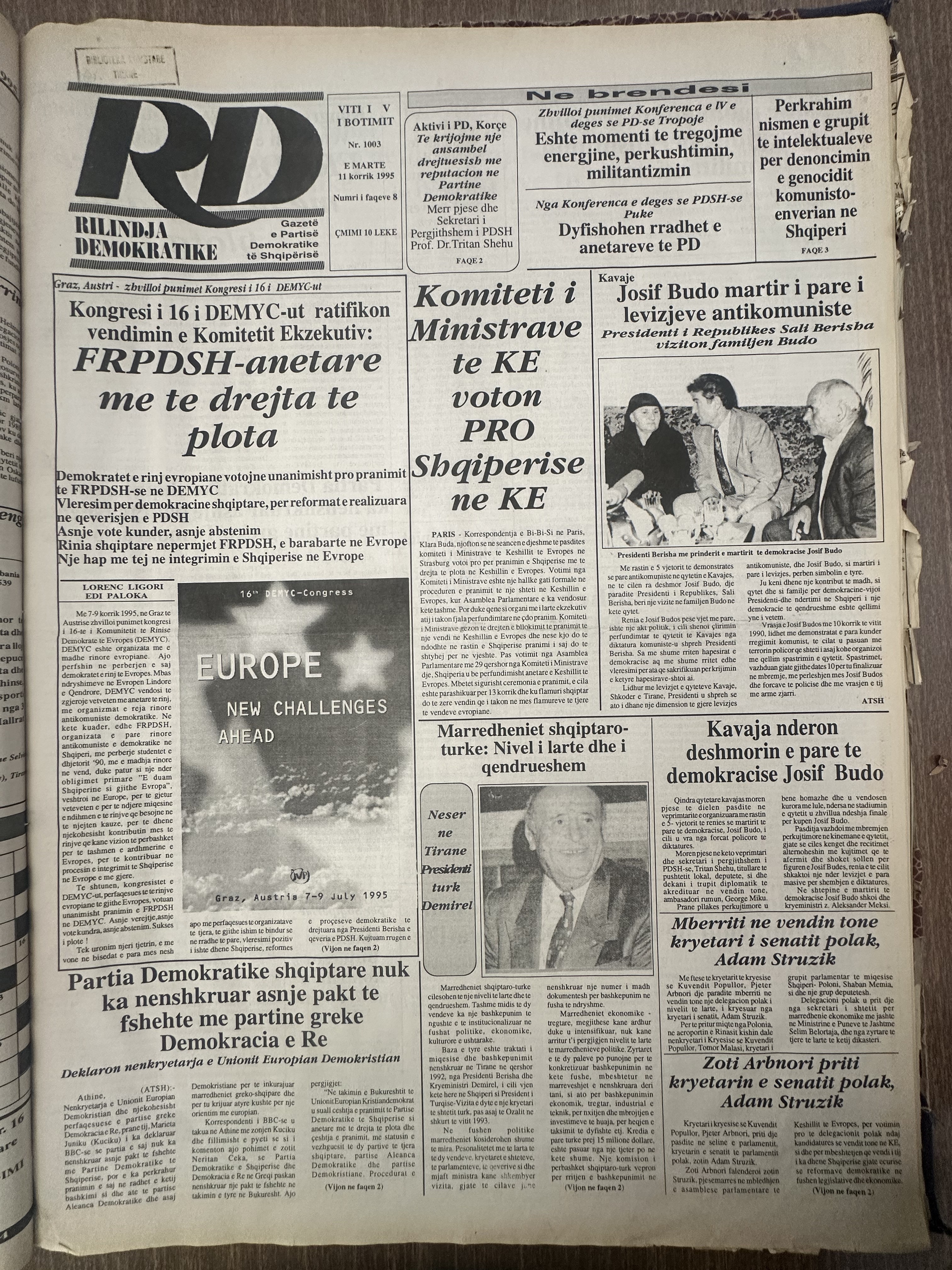 Rilindja Demokratike 1995-07-11