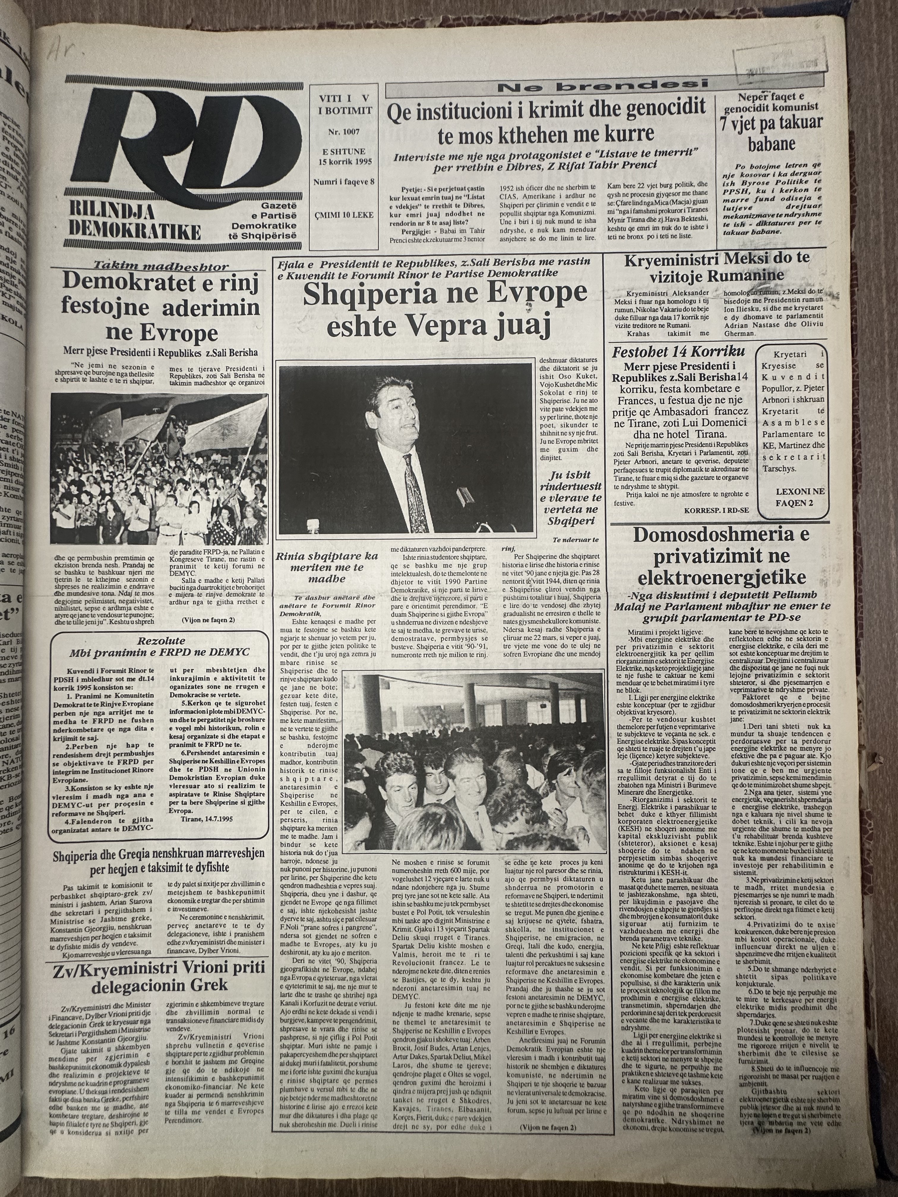 Rilindja Demokratike 1995-07-15