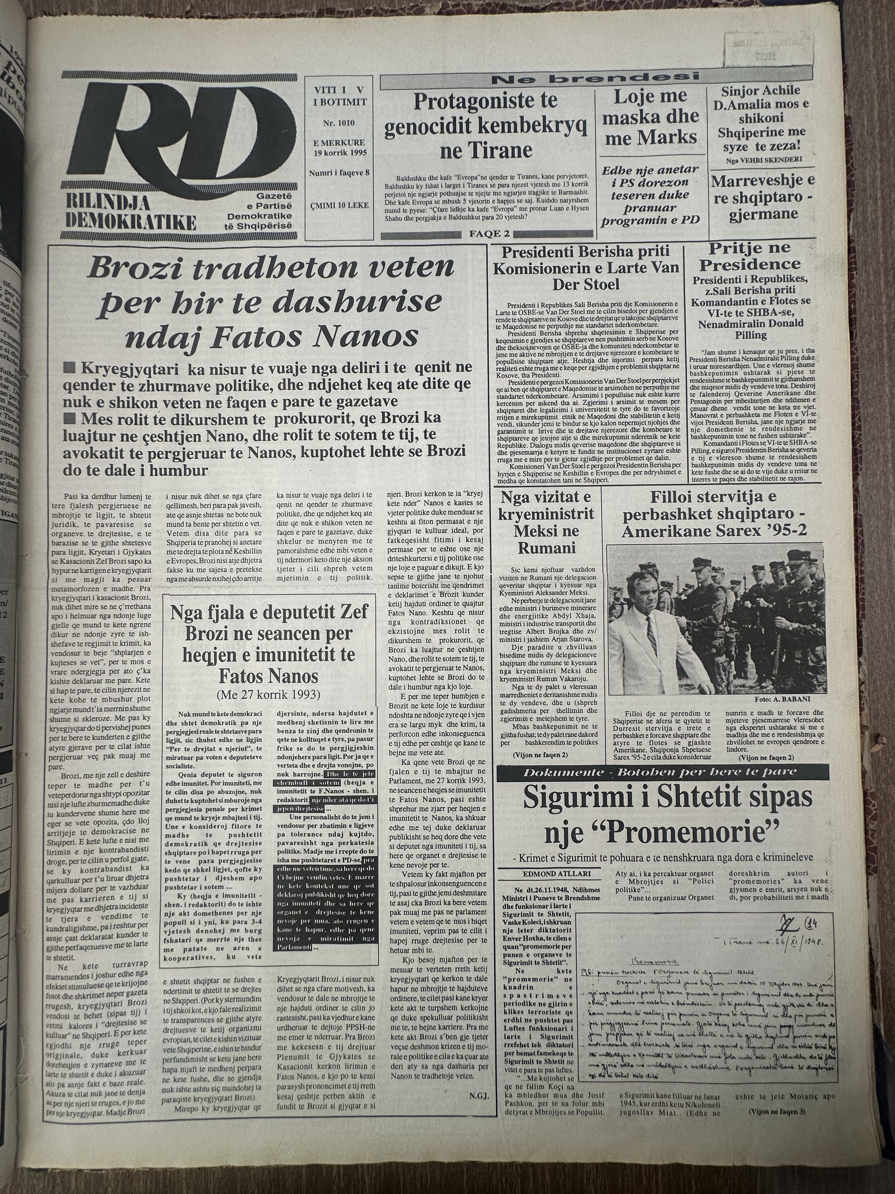 Rilindja Demokratike 1995-07-19