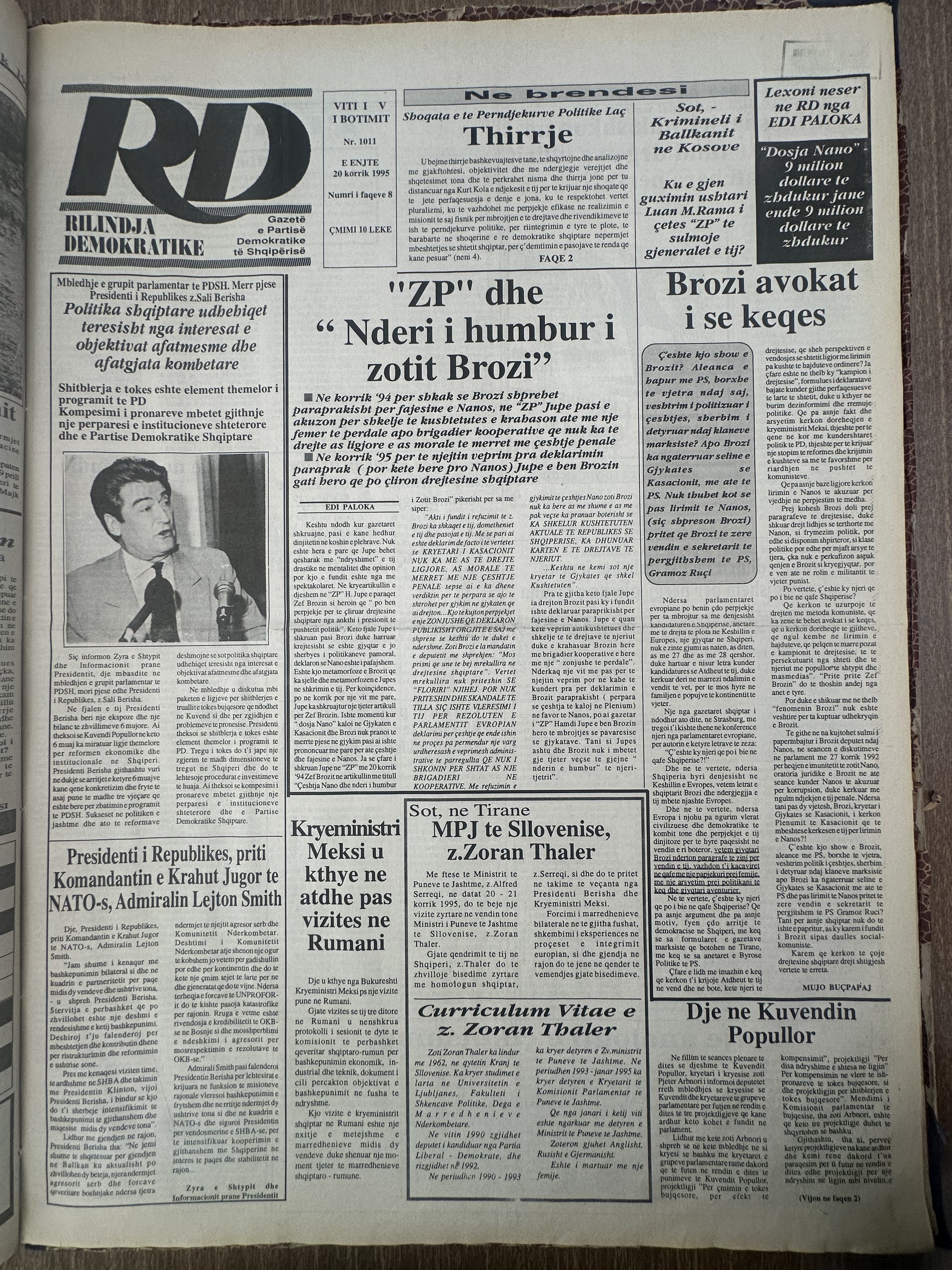 Rilindja Demokratike 1995-07-20