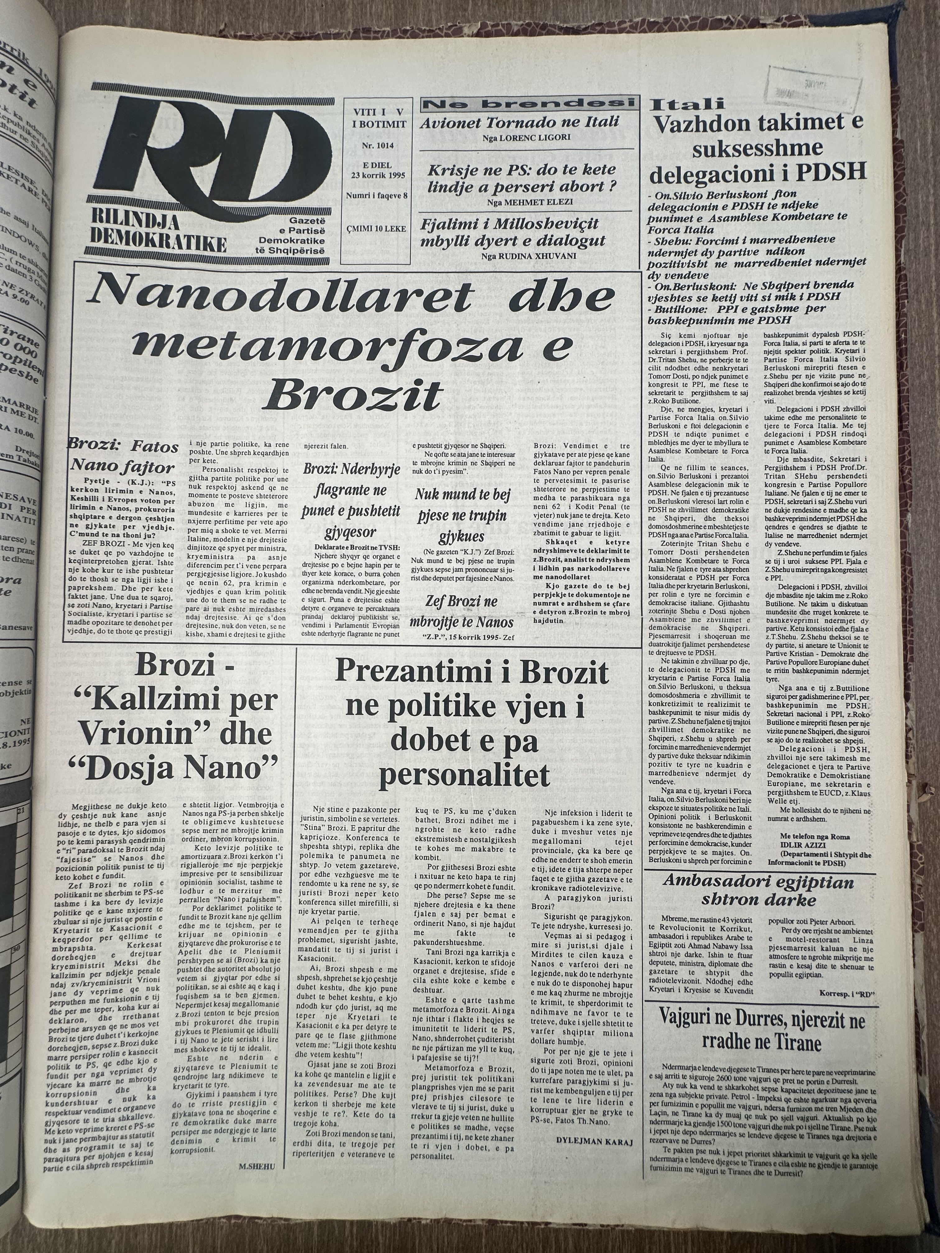 Rilindja Demokratike 1995-07-22