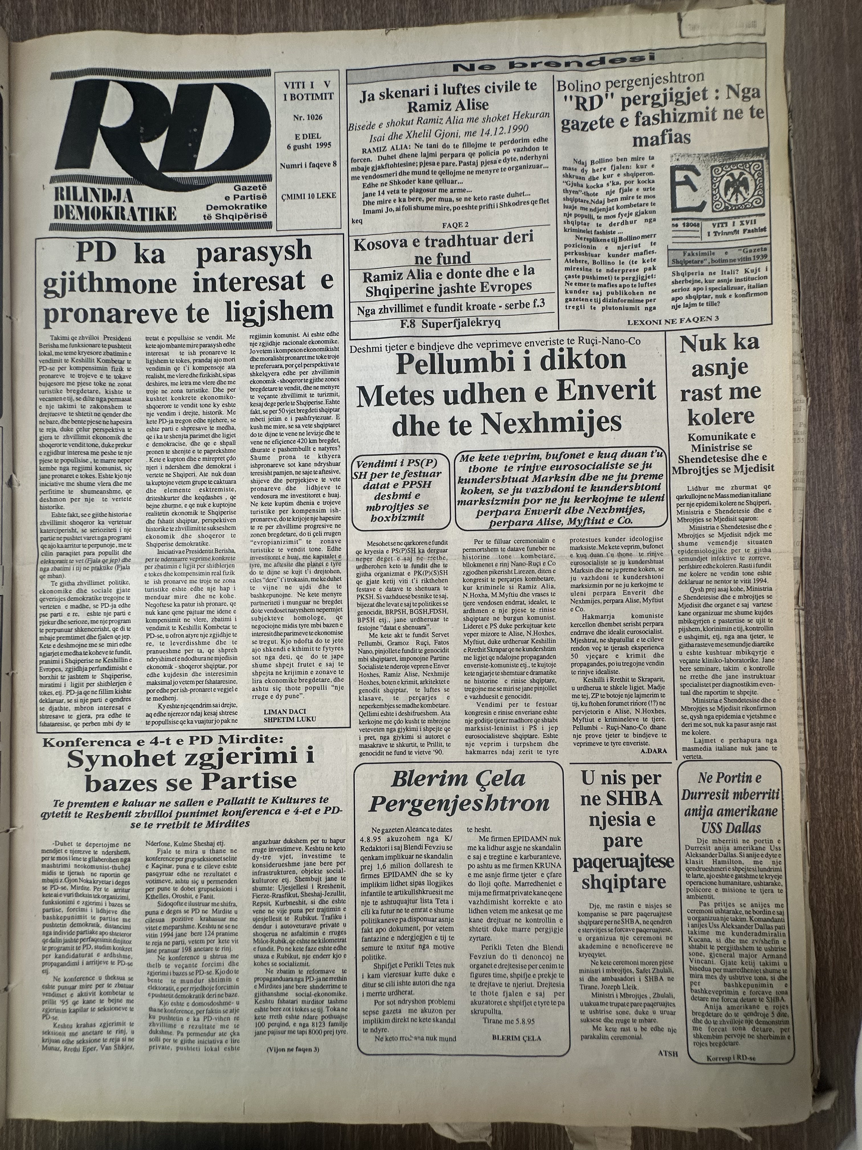 Rilindja Demokratike 1995-08-06