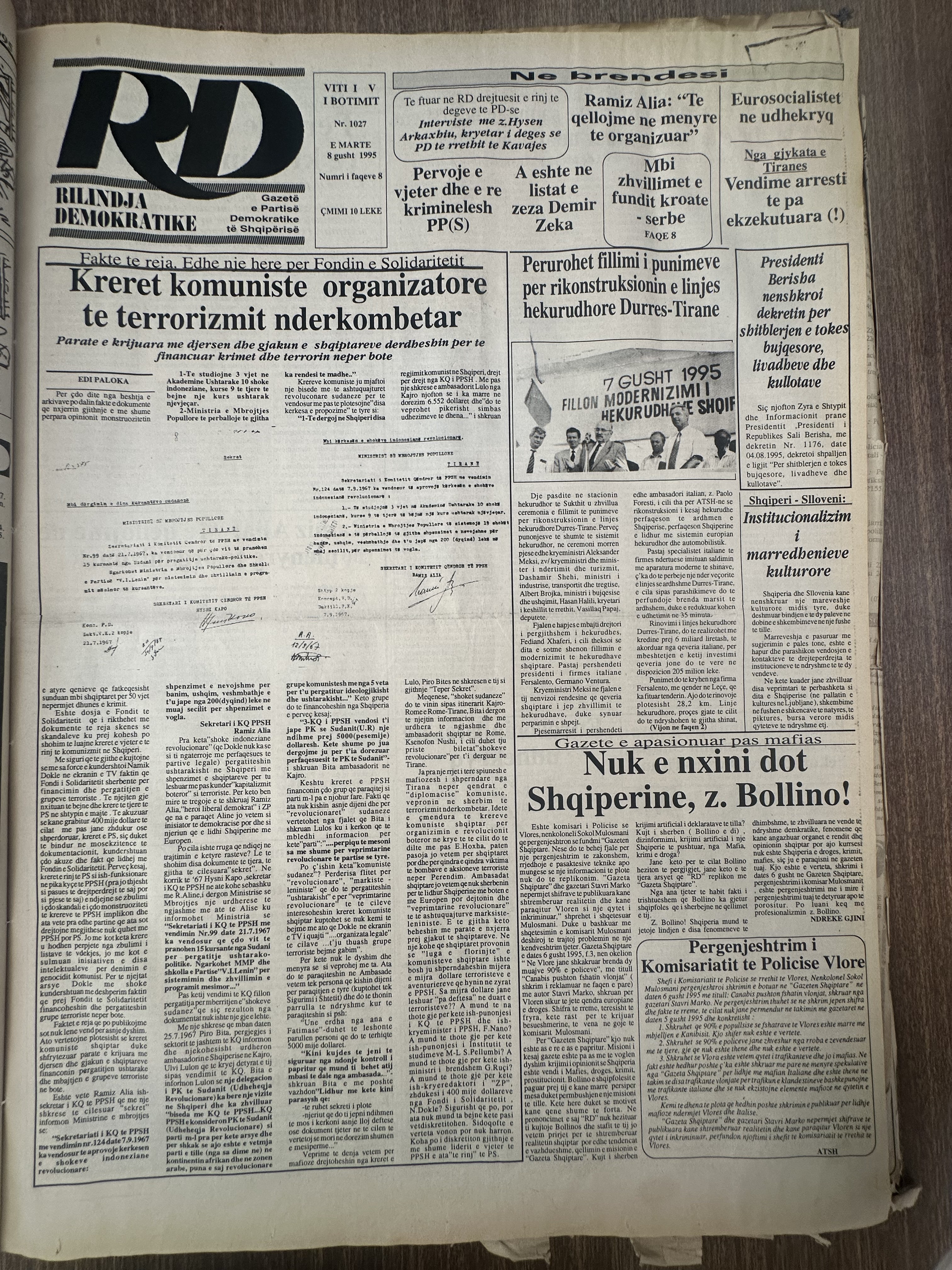 Rilindja Demokratike 1995-08-08