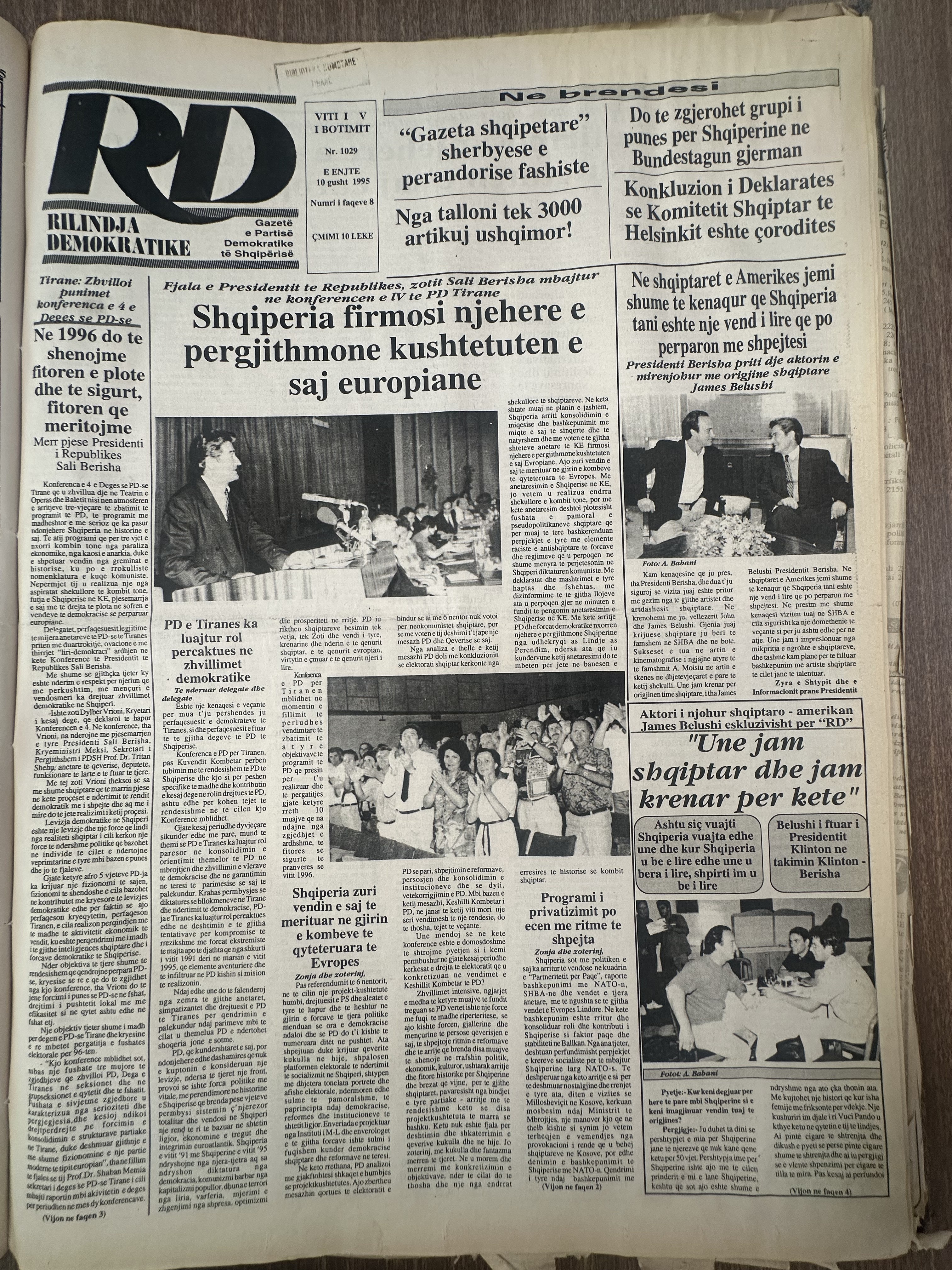 Rilindja Demokratike 1995-08-10