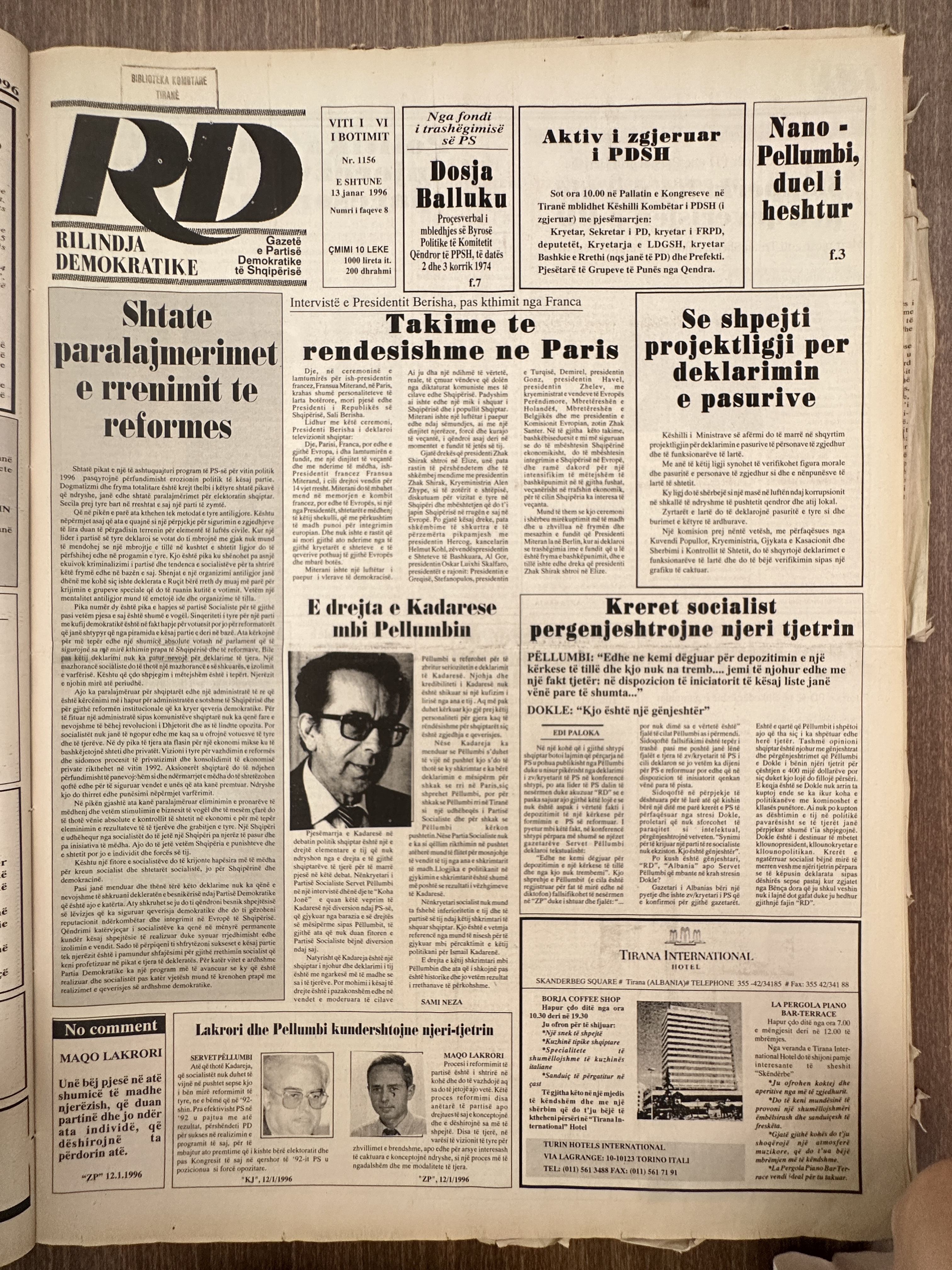 Rilindja Demokratike 1996-01-13