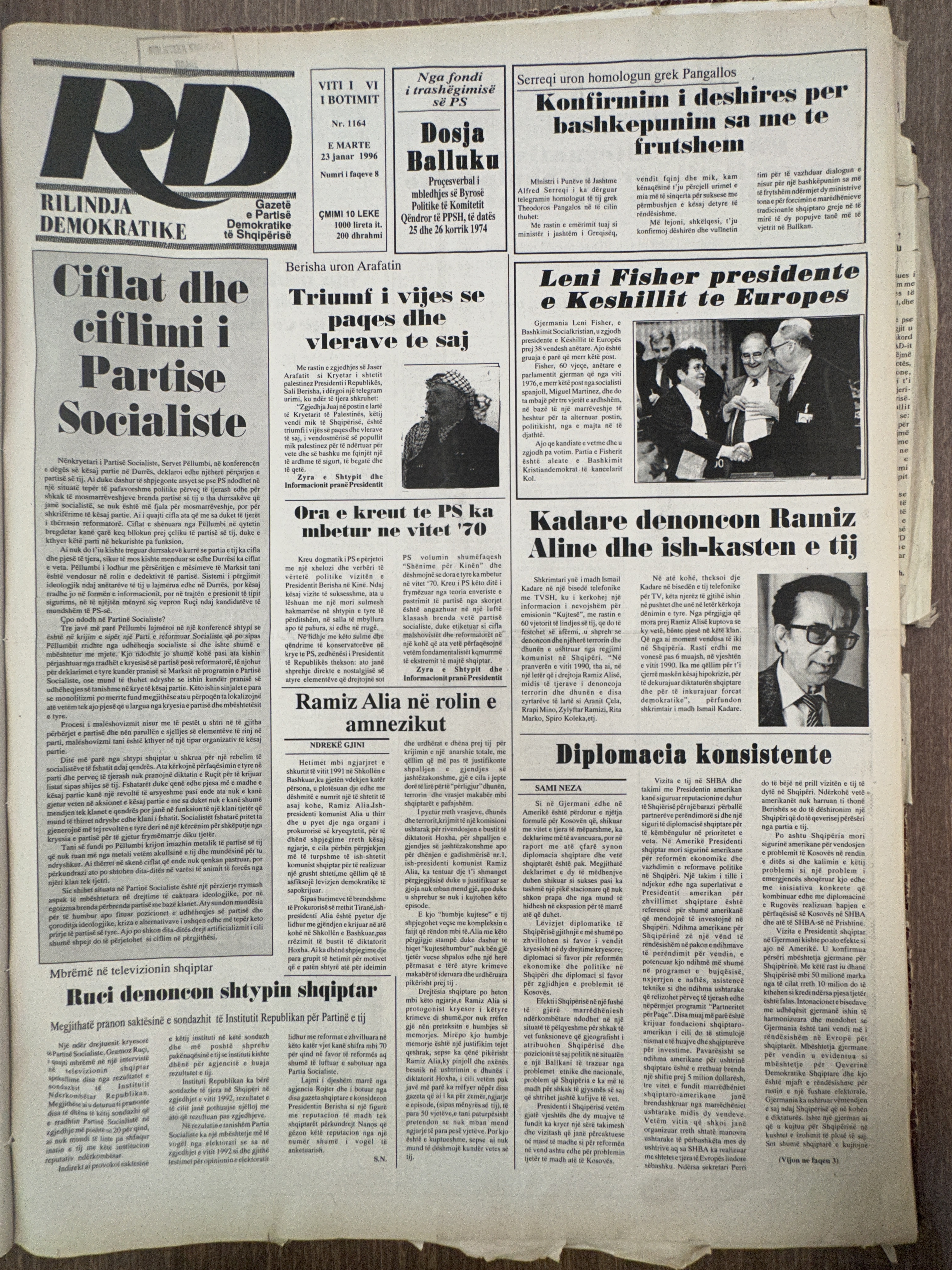 Rilindja Demokratike 1996-01-23