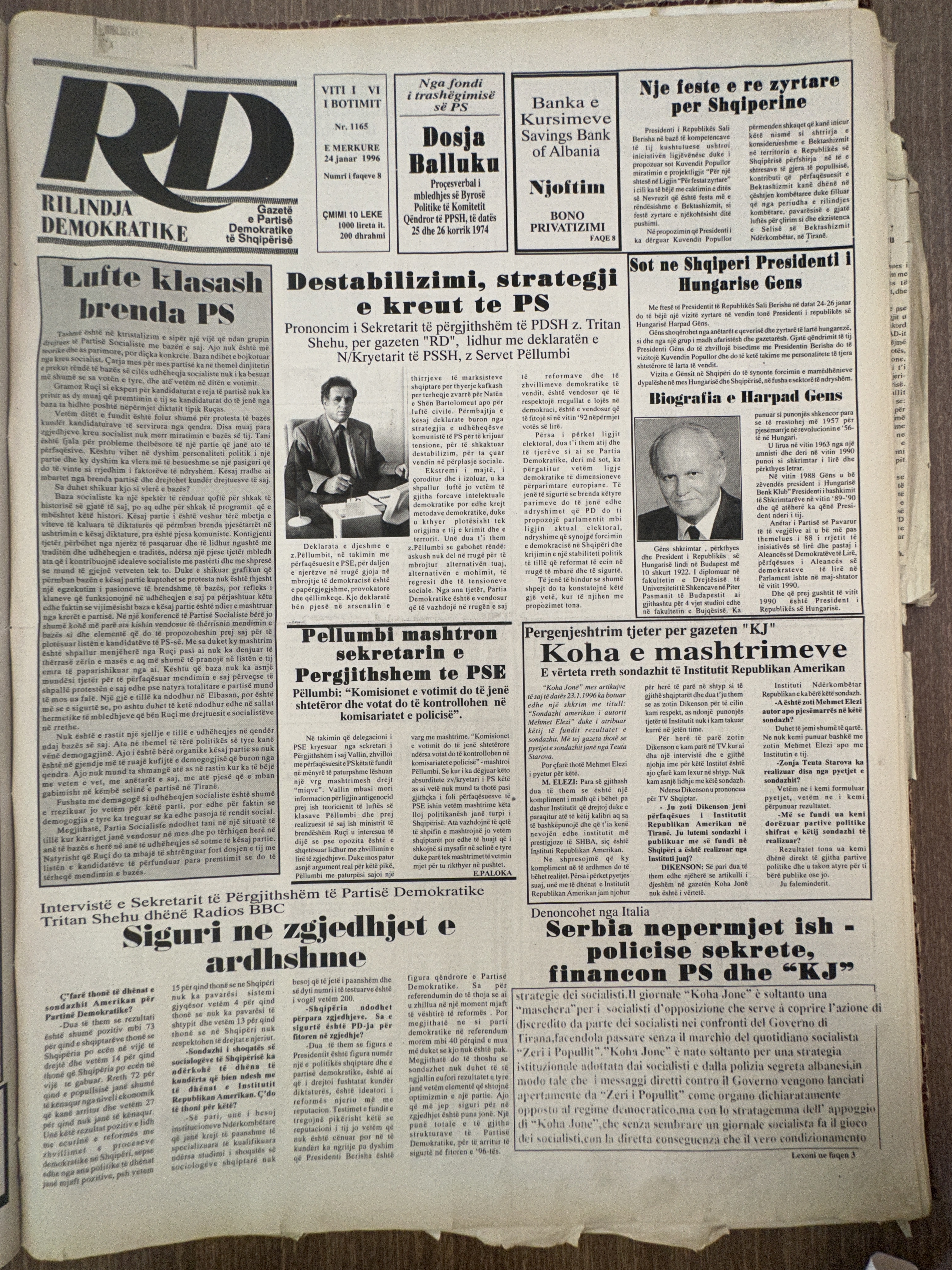 Rilindja Demokratike 1996-01-24