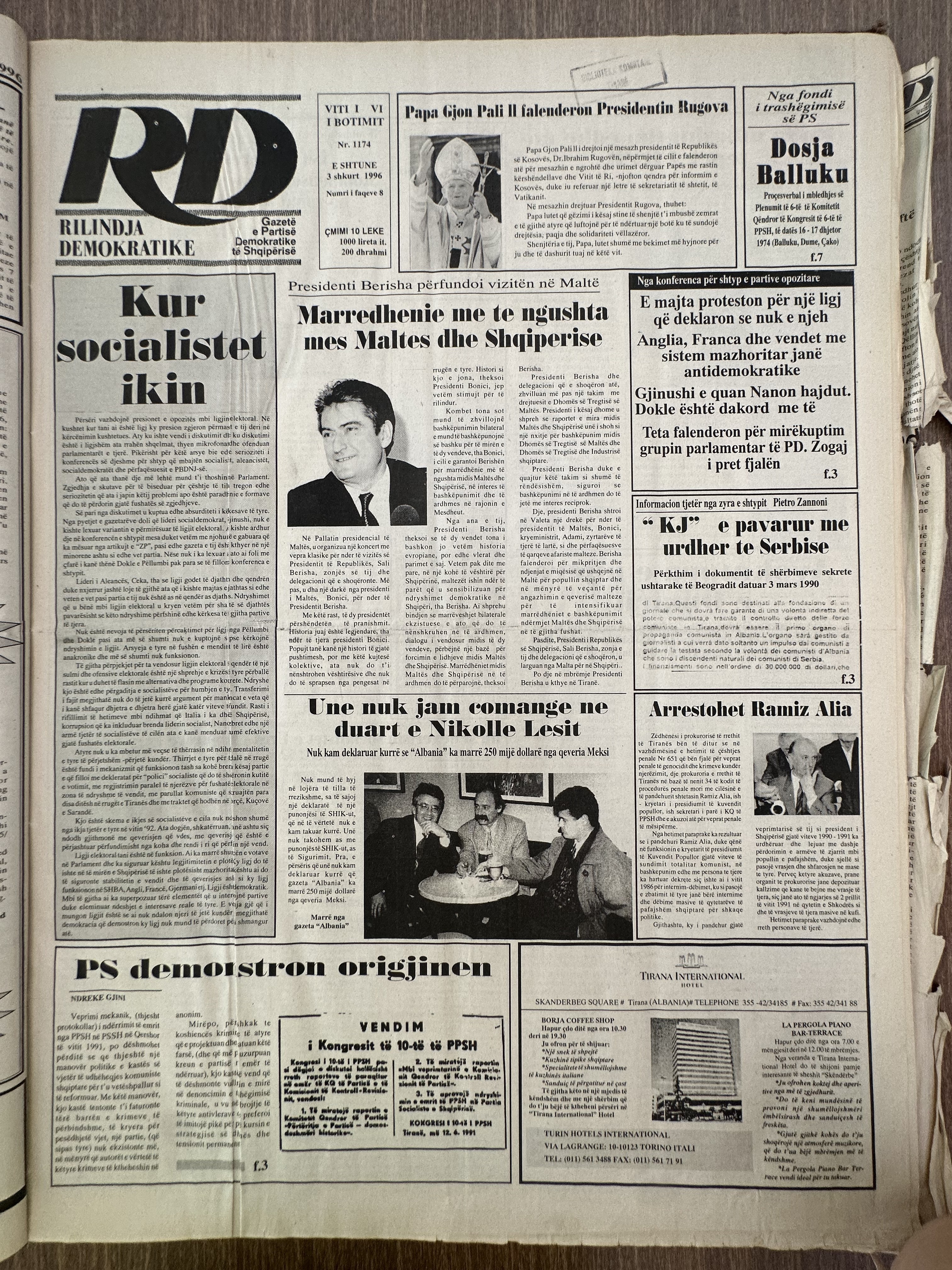 Rilindja Demokratike 1996-02-03