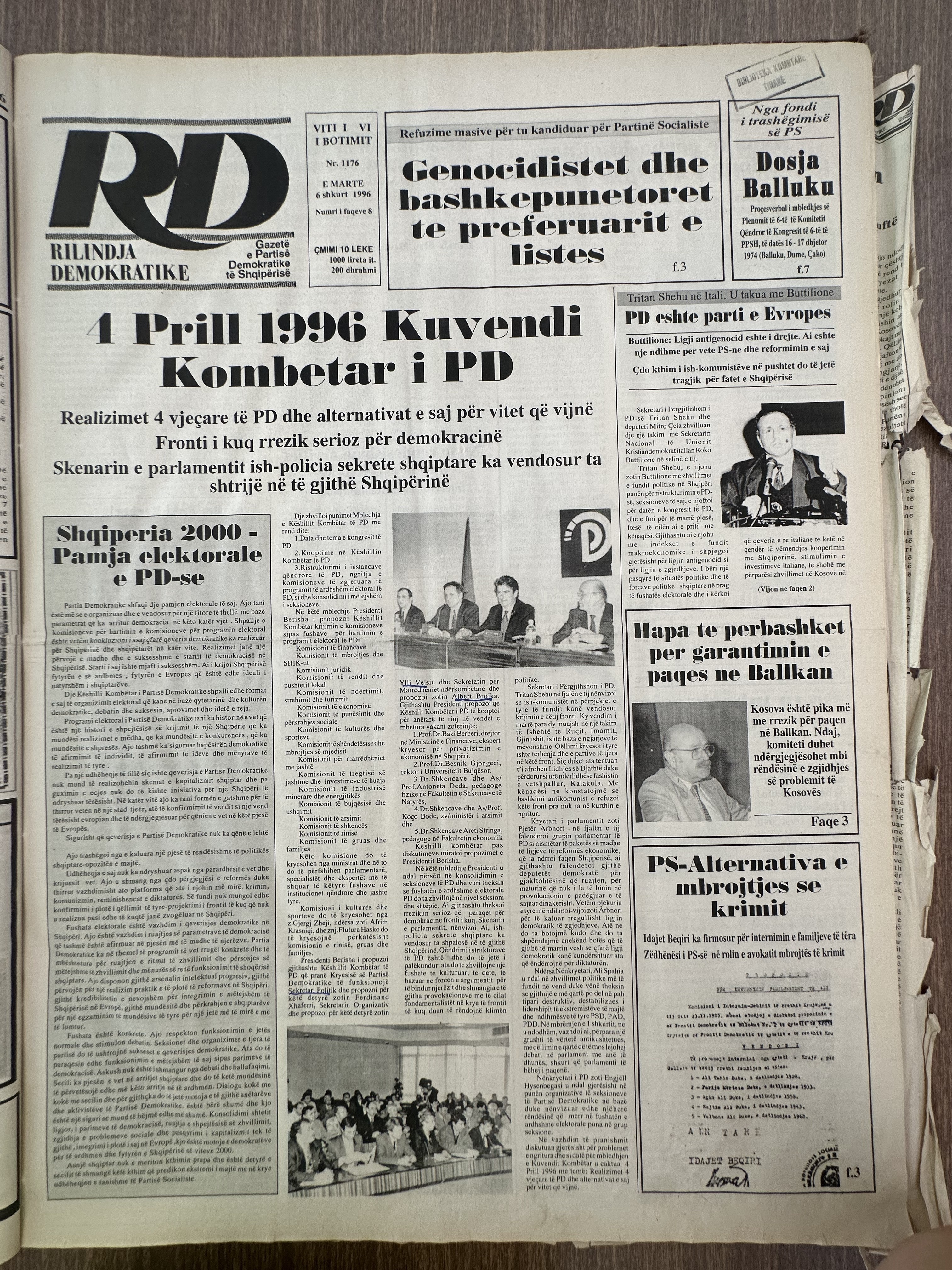 Rilindja Demokratike 1996-02-06