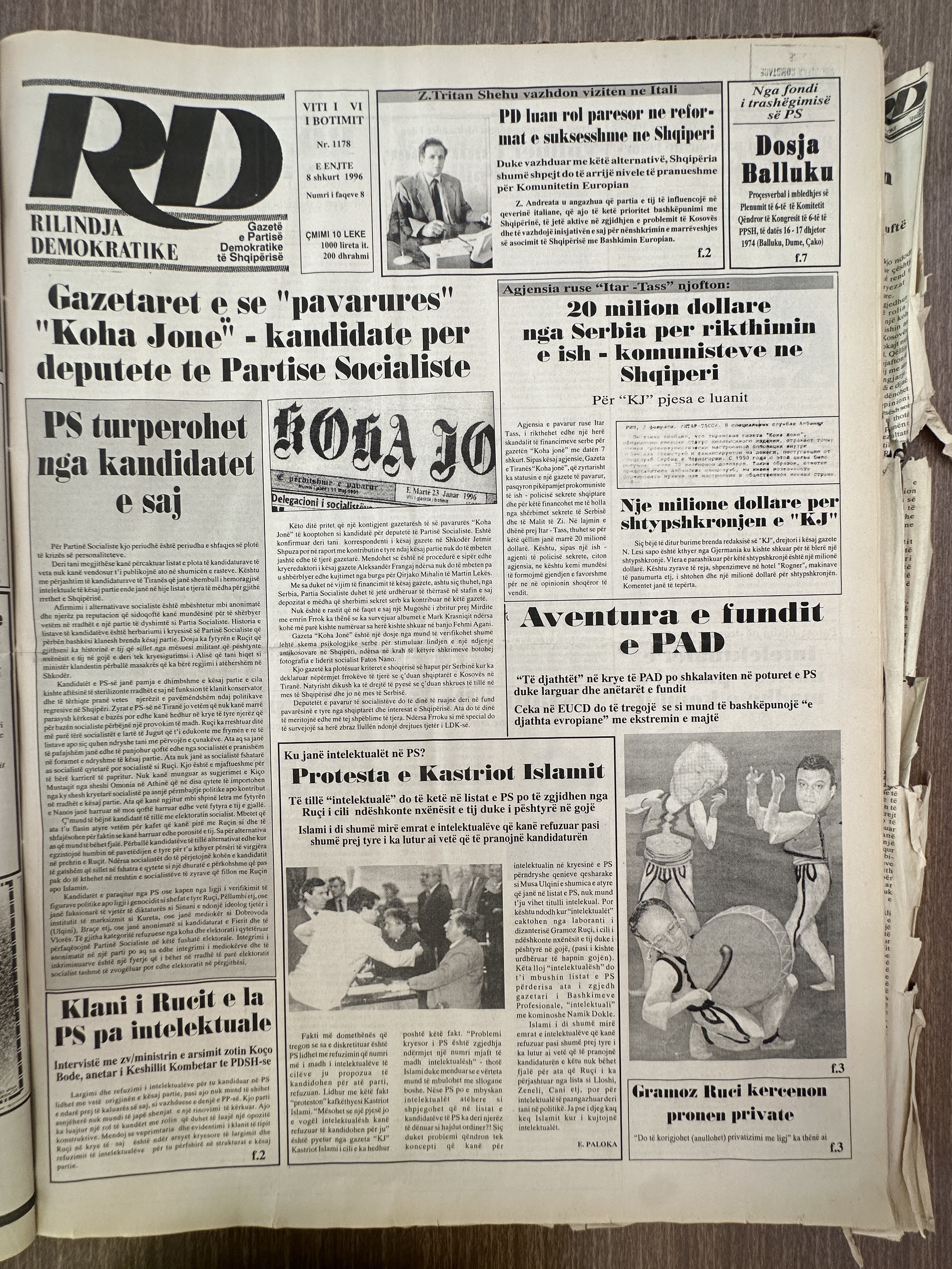 Rilindja Demokratike 1996-02-08