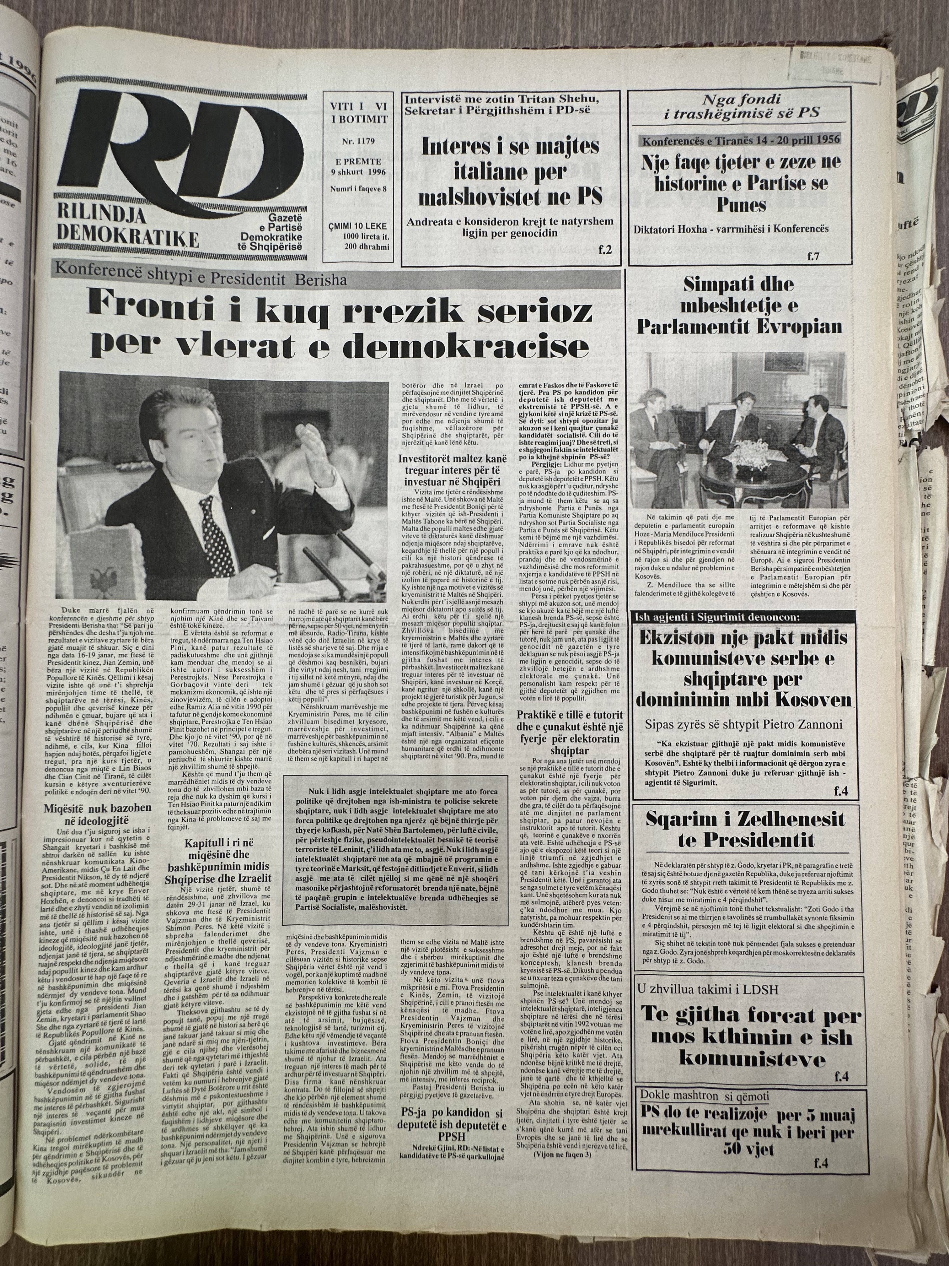 Rilindja Demokratike 1996-02-09