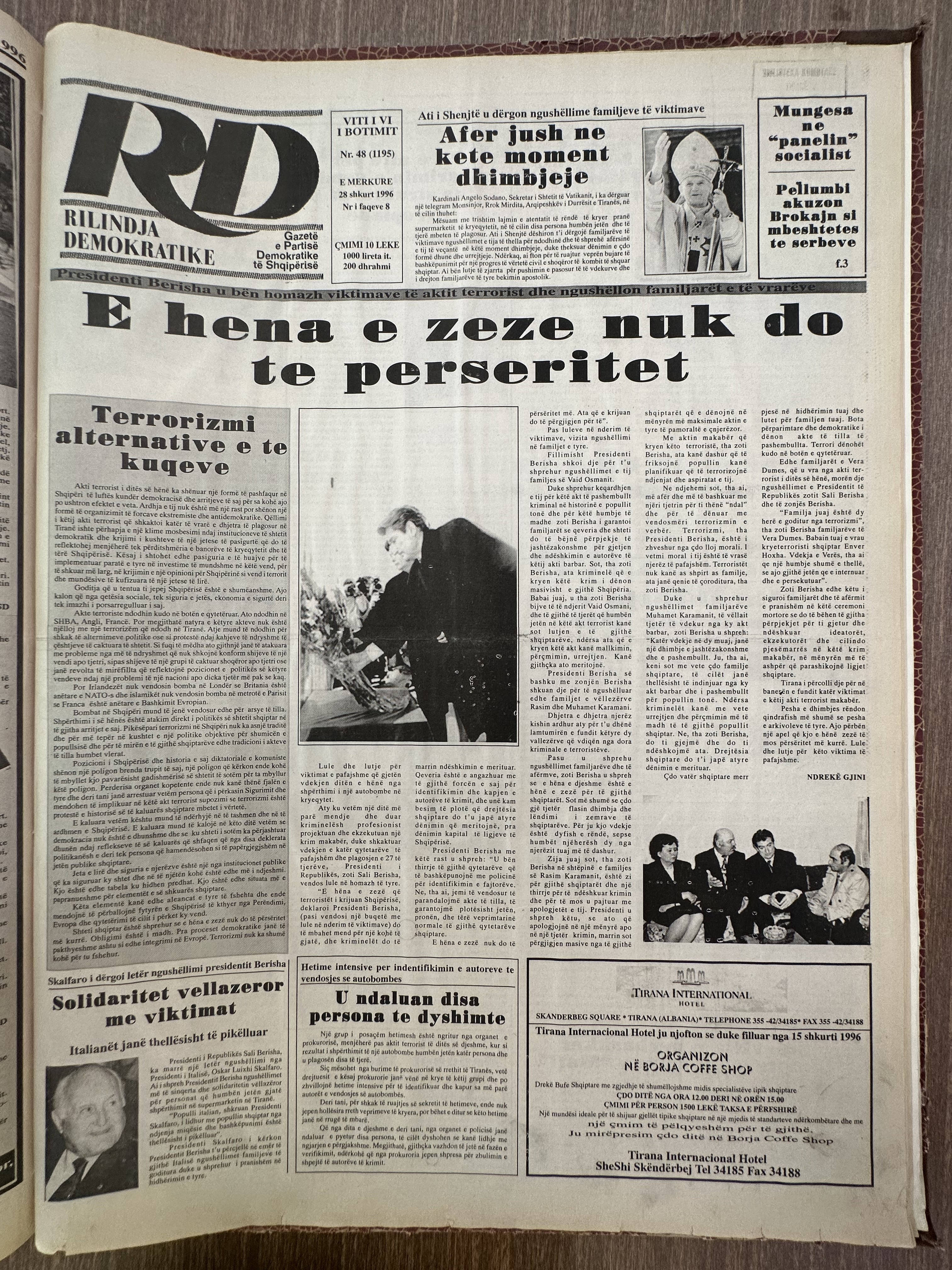 Rilindja Demokratike 1996-02-28