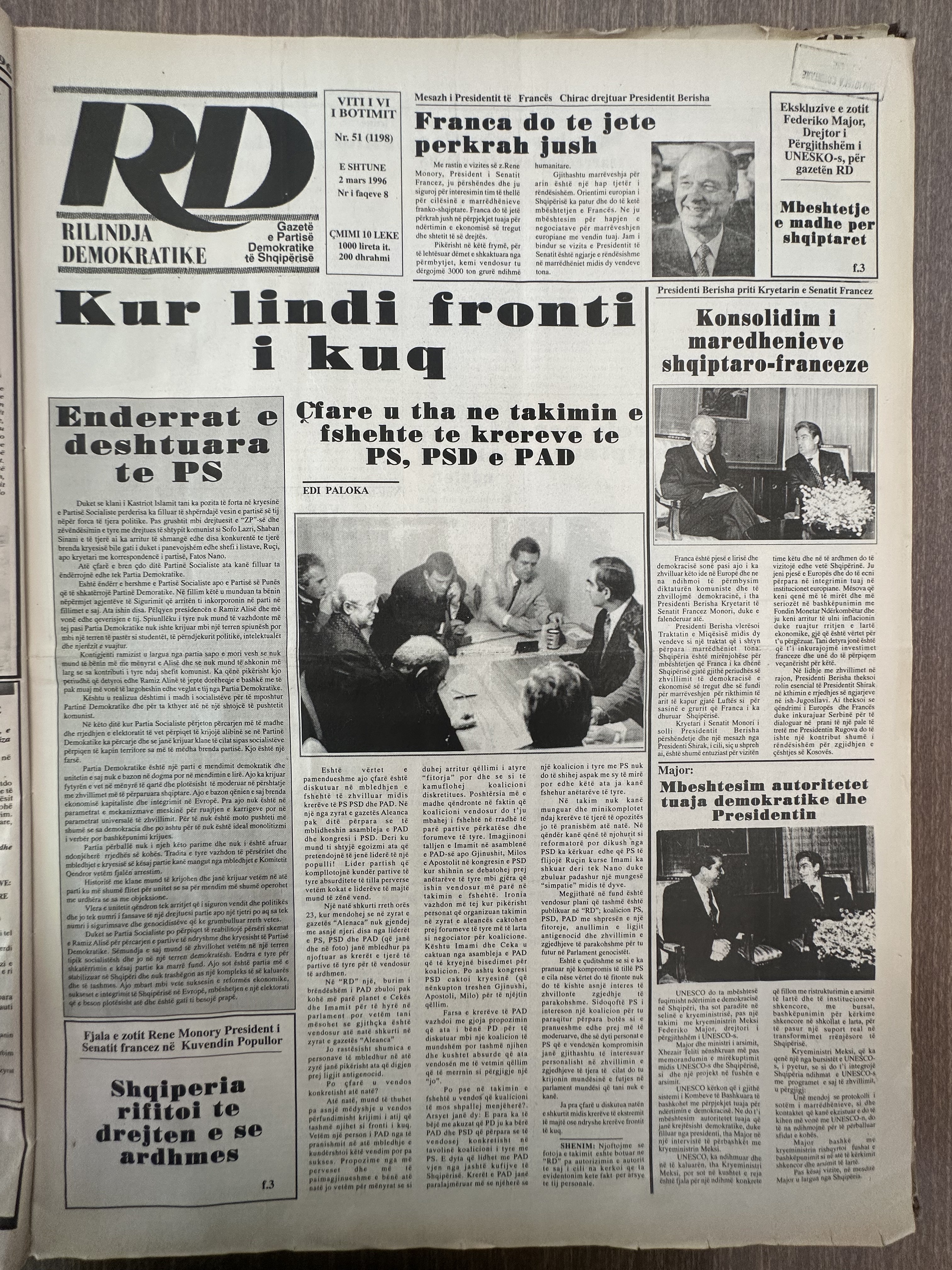 Rilindja Demokratike 1996-03-02