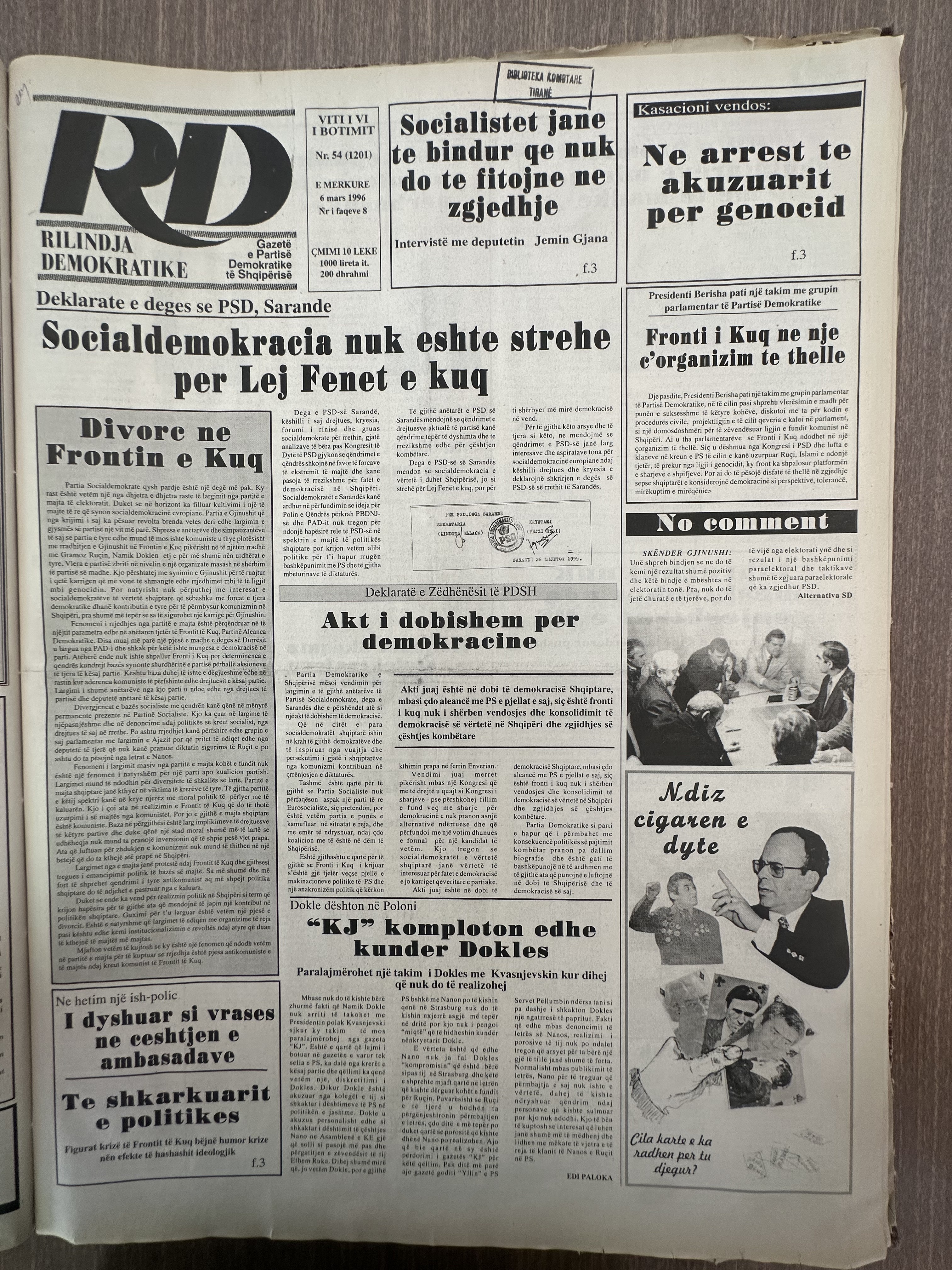 Rilindja Demokratike 1996-03-06