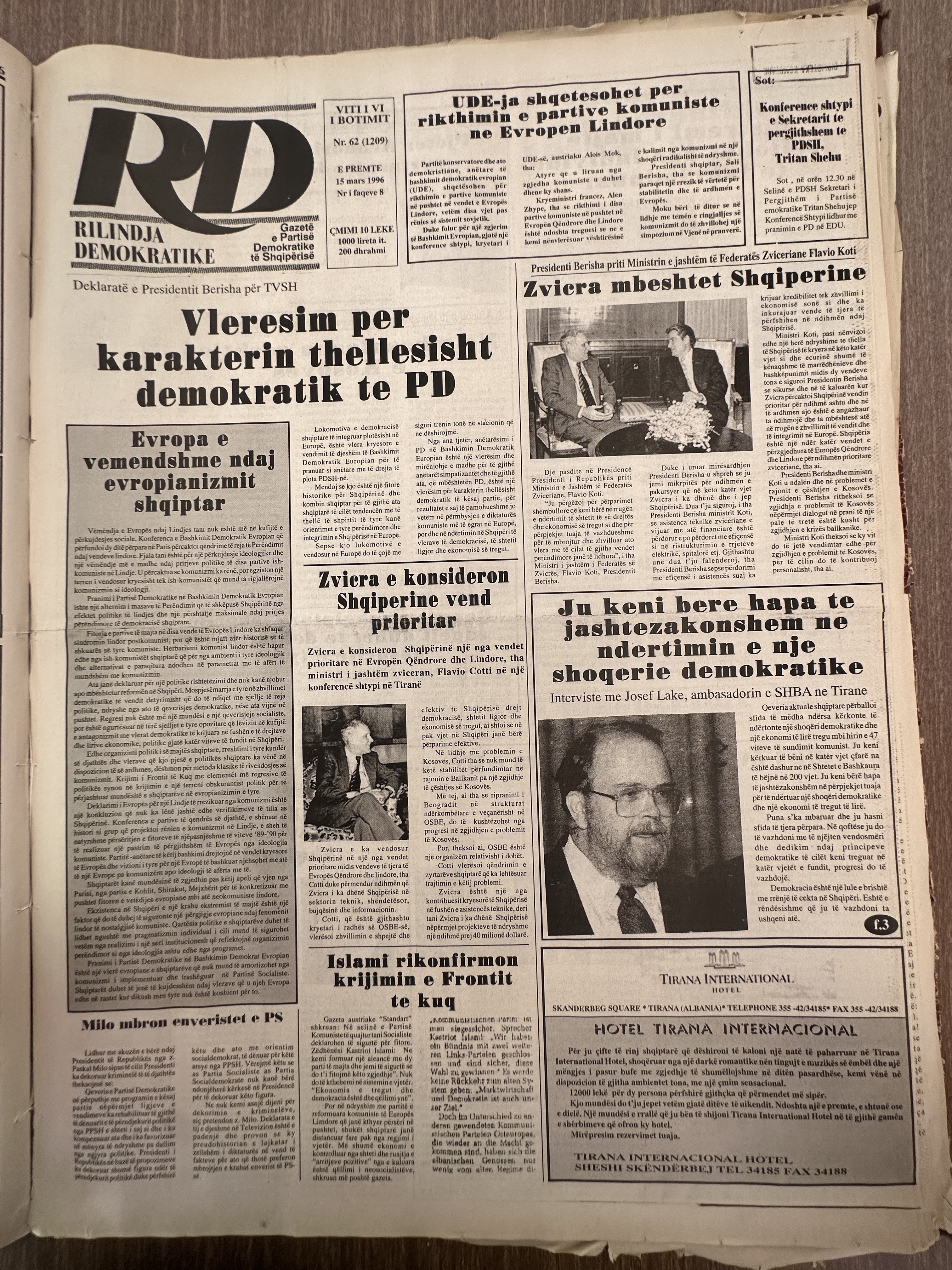 Rilindja Demokratike 1996-02-11