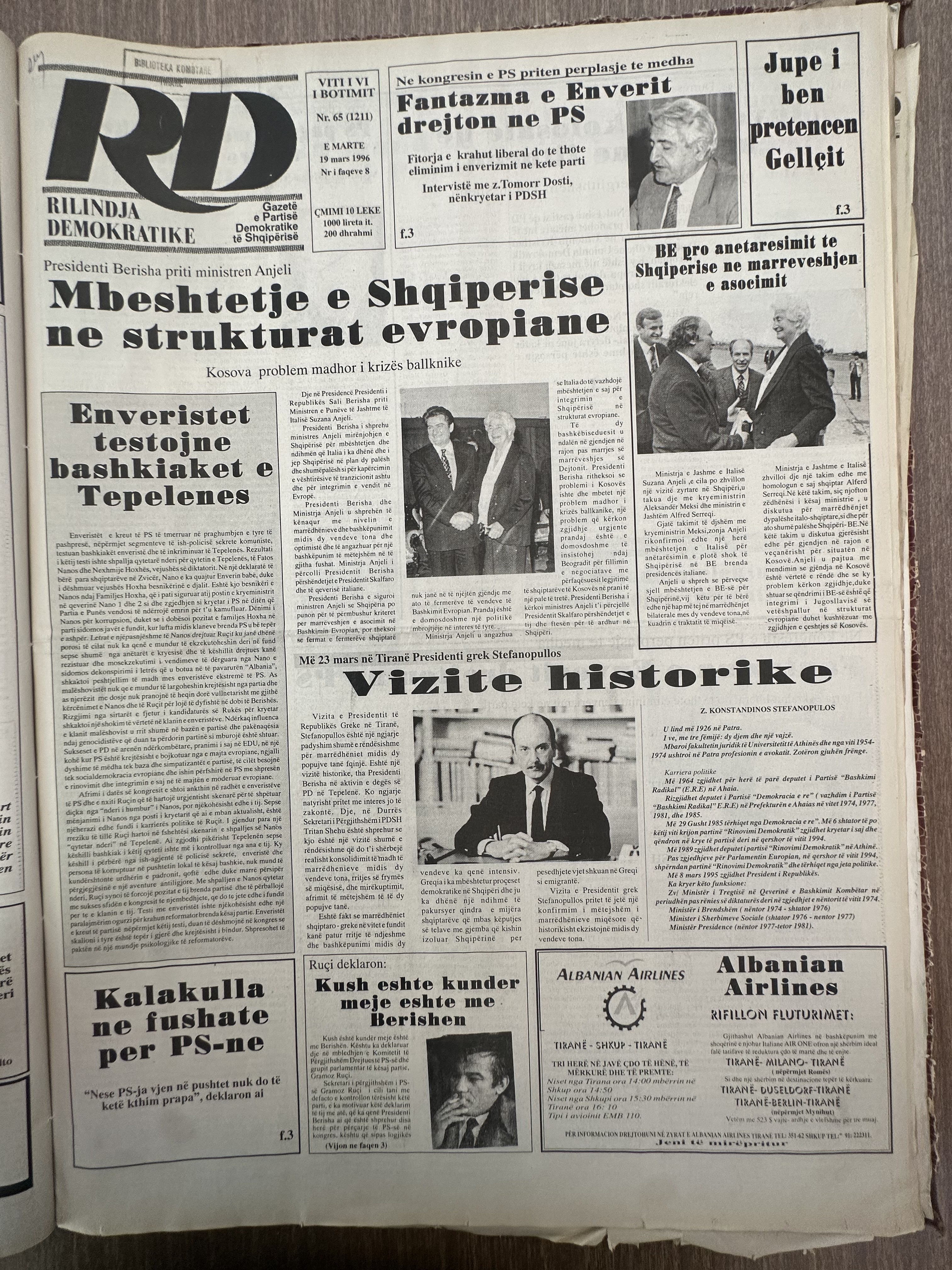 Rilindja Demokratike 1996-03-19