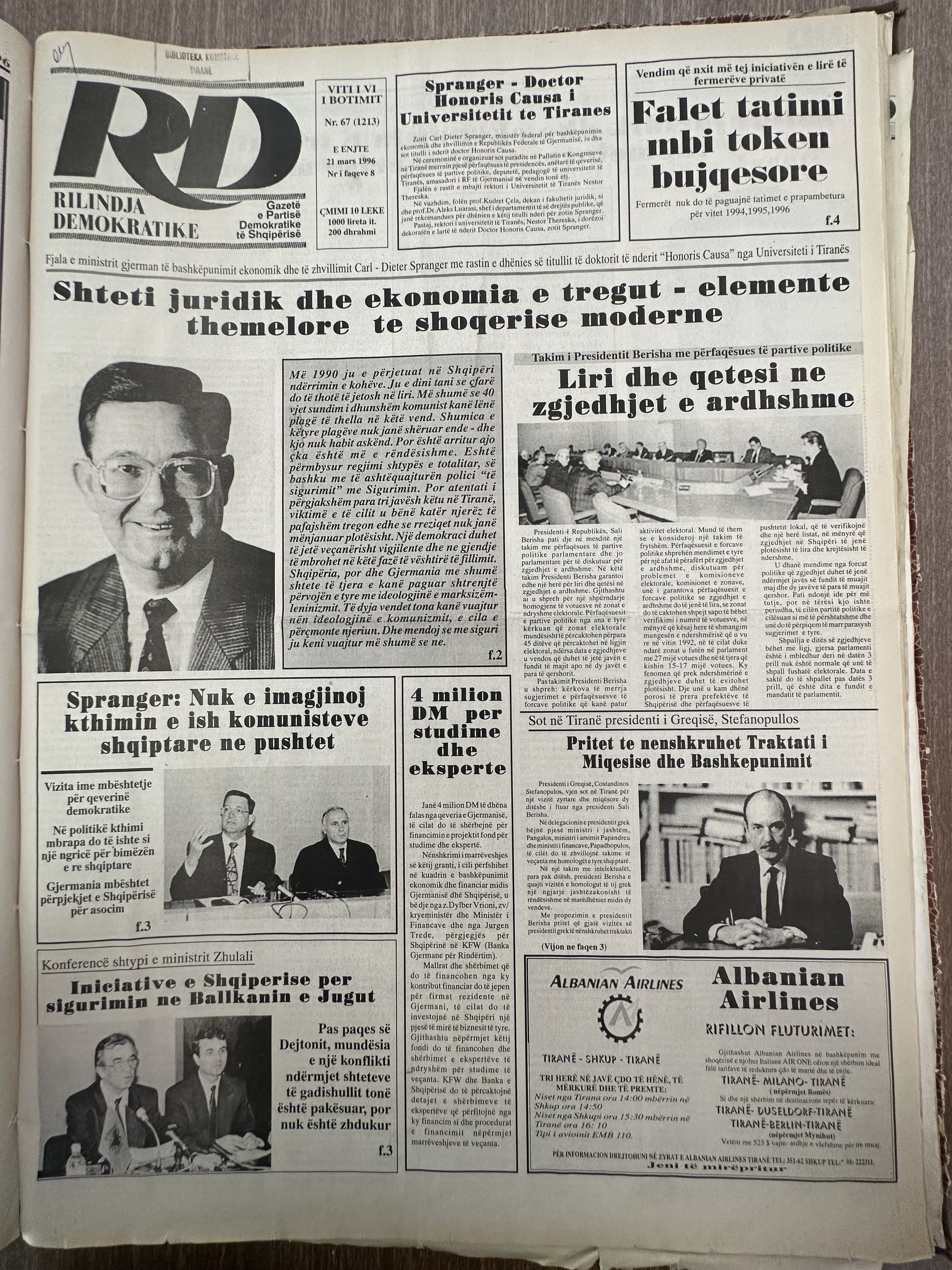Rilindja Demokratike 1996-03-02
