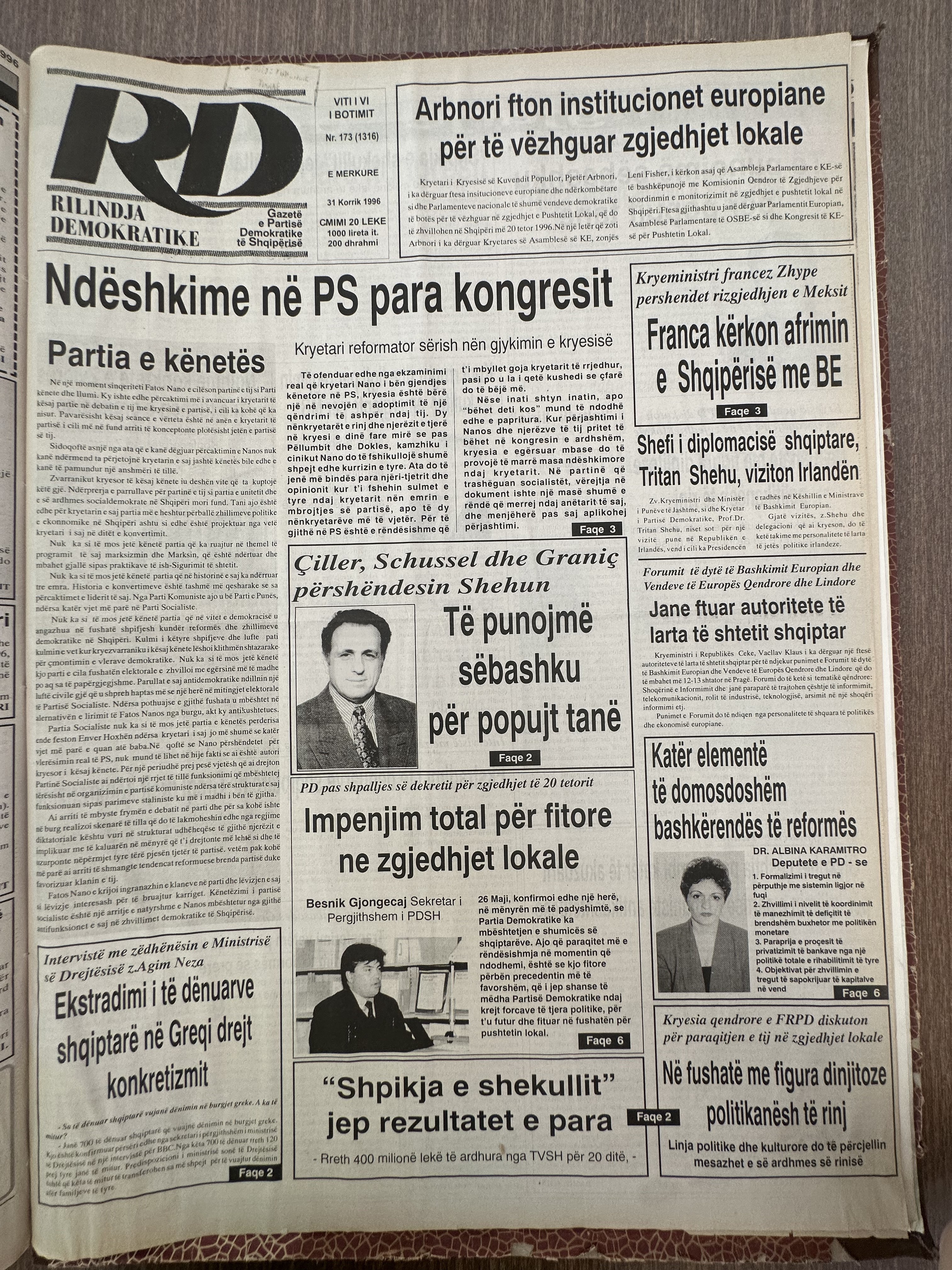 Rilindja Demokratike 1996-07-31