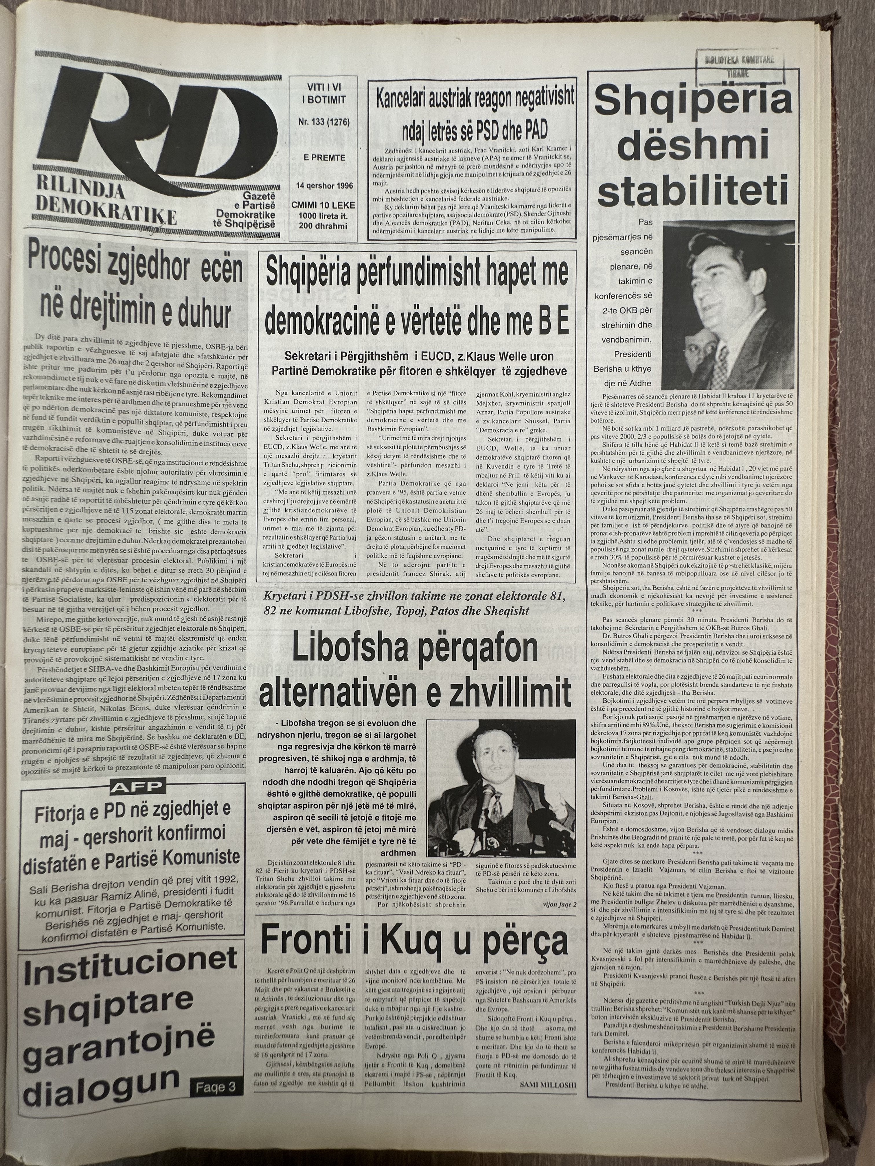 Rilindja Demokratike 1996-06-14