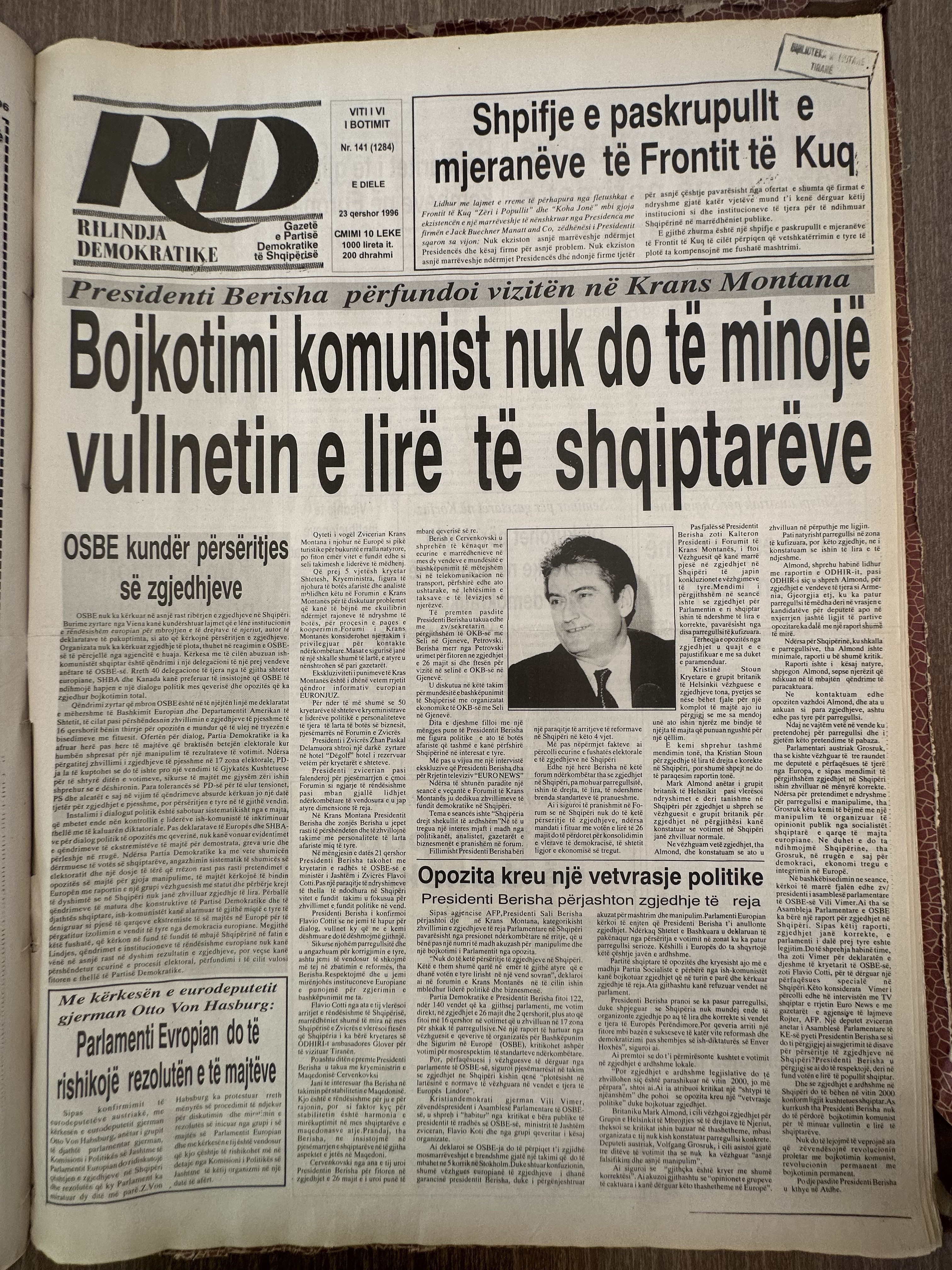 Rilindja Demokratike 1996-03-23