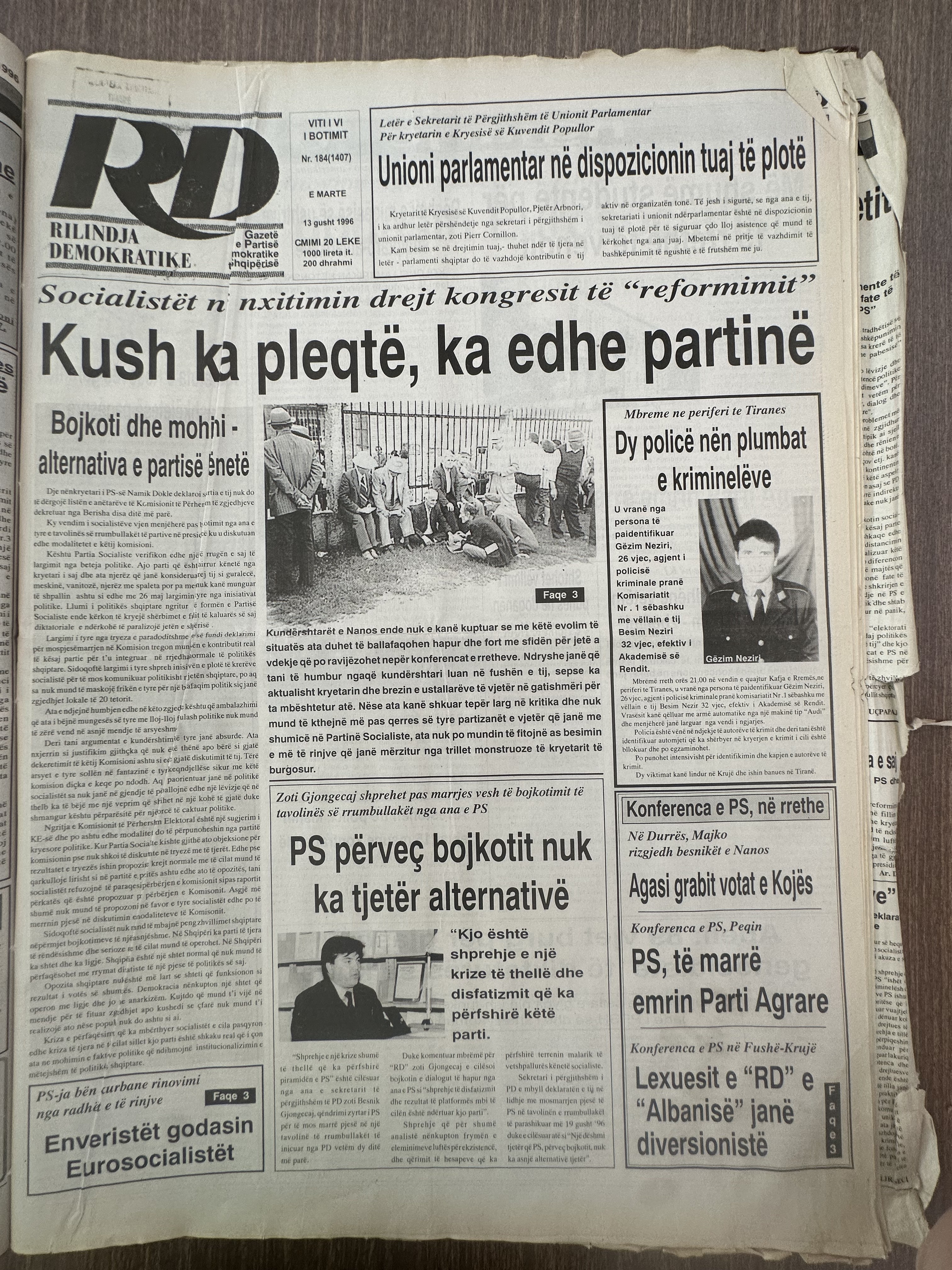 Rilindja Demokratike 1996-08-13