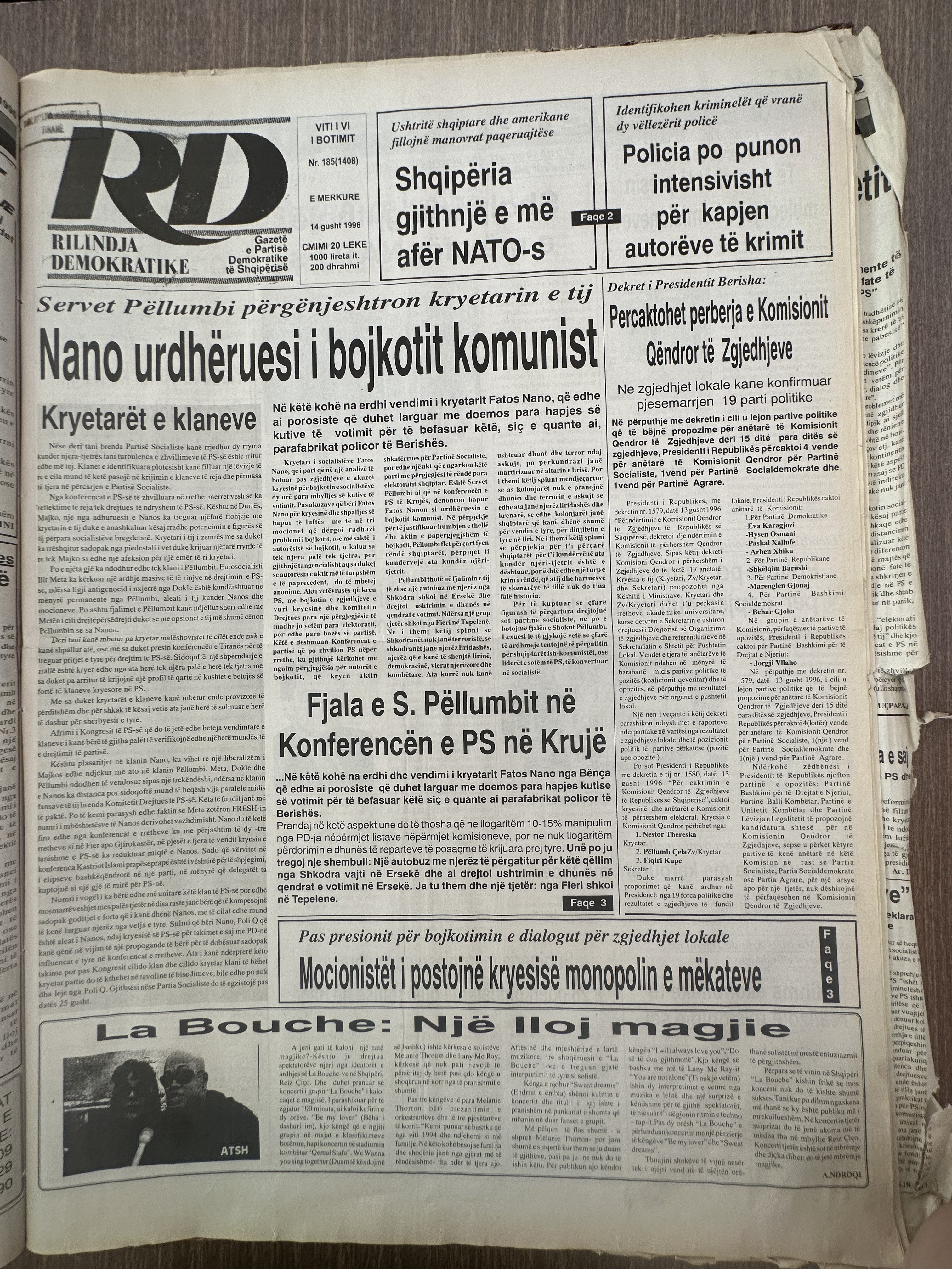 Rilindja Demokratike 1996-08-14