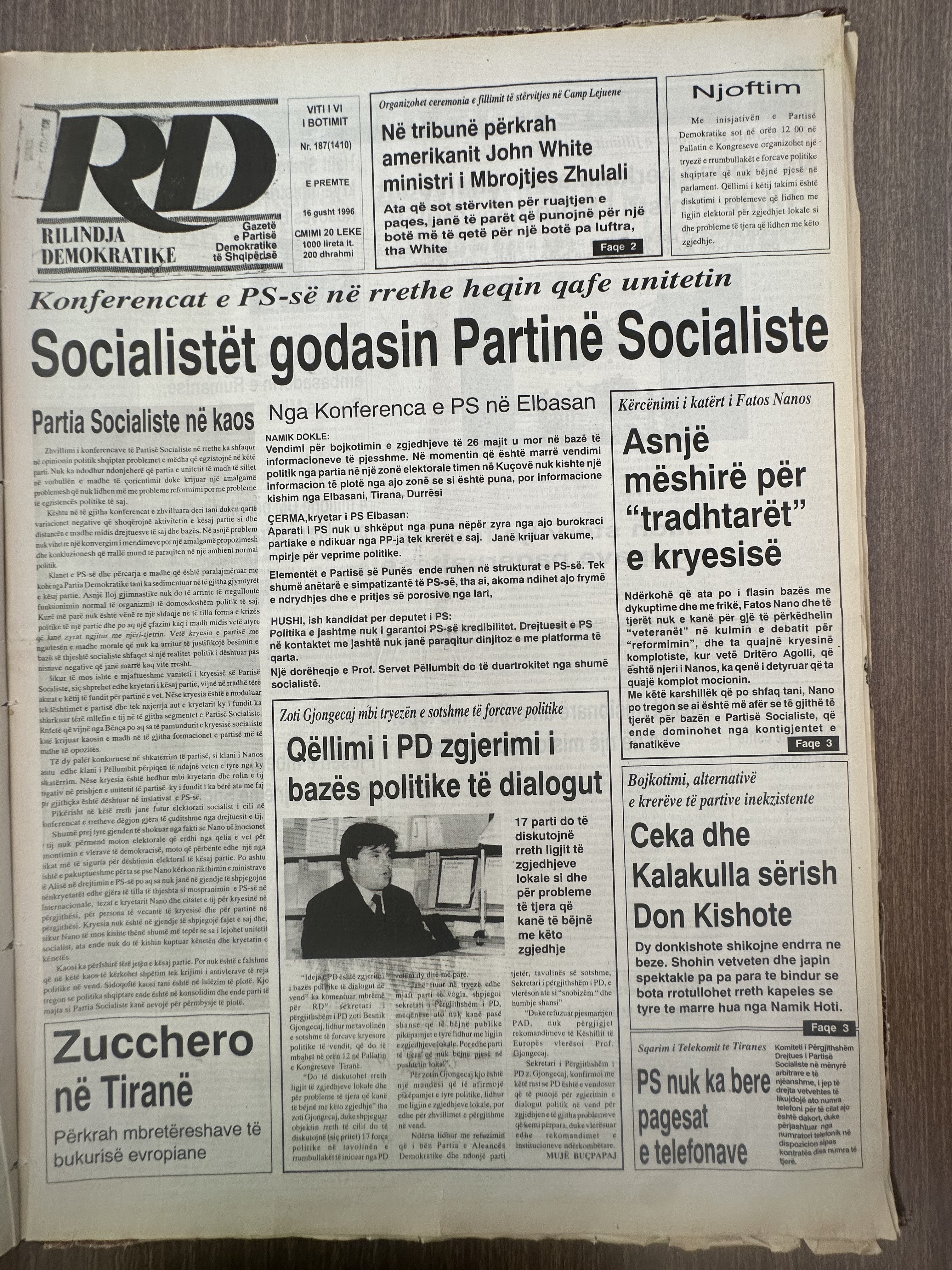 Rilindja Demokratike 1996-08-16