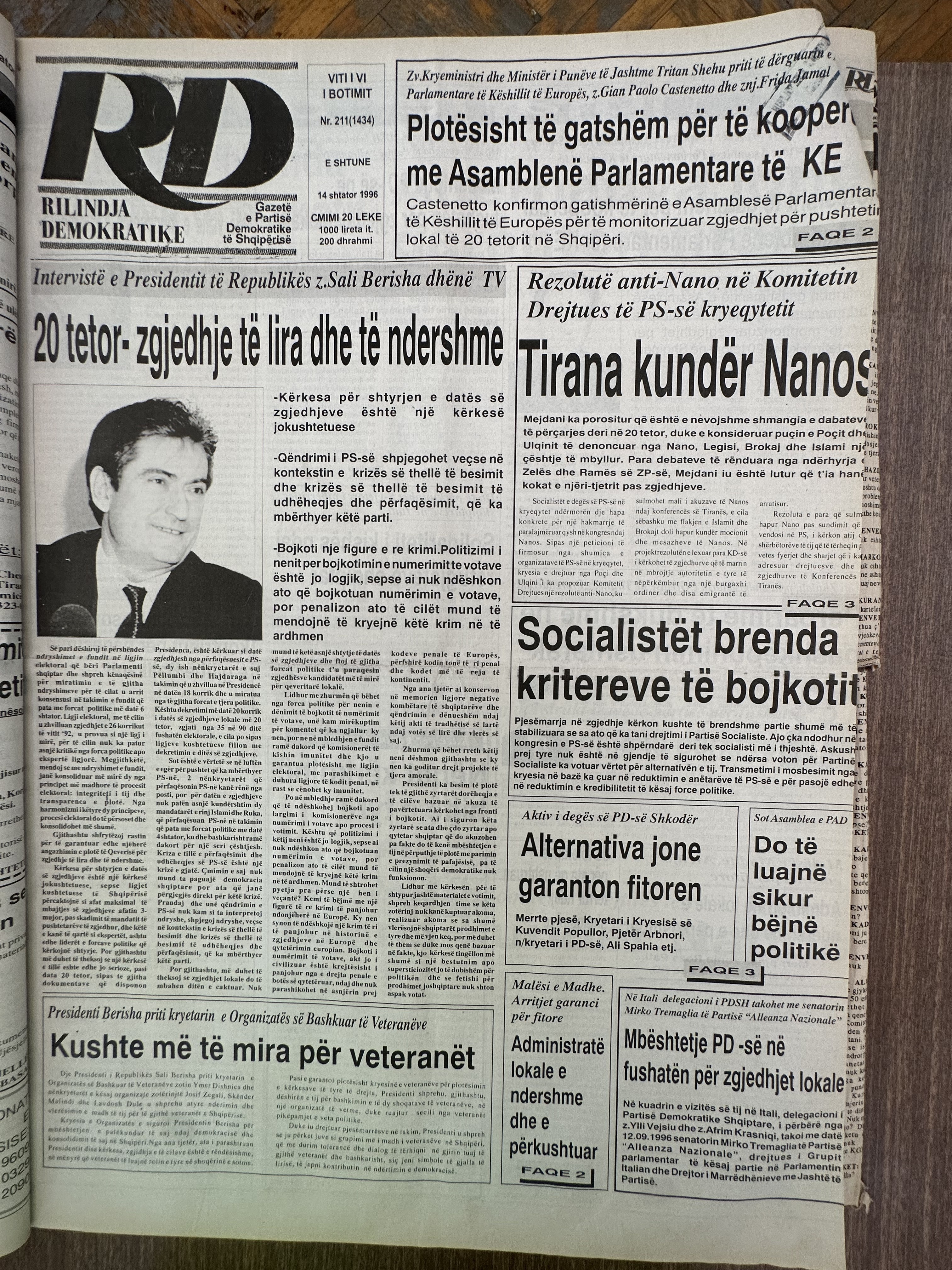 Rilindja Demokratike 1996-09-14