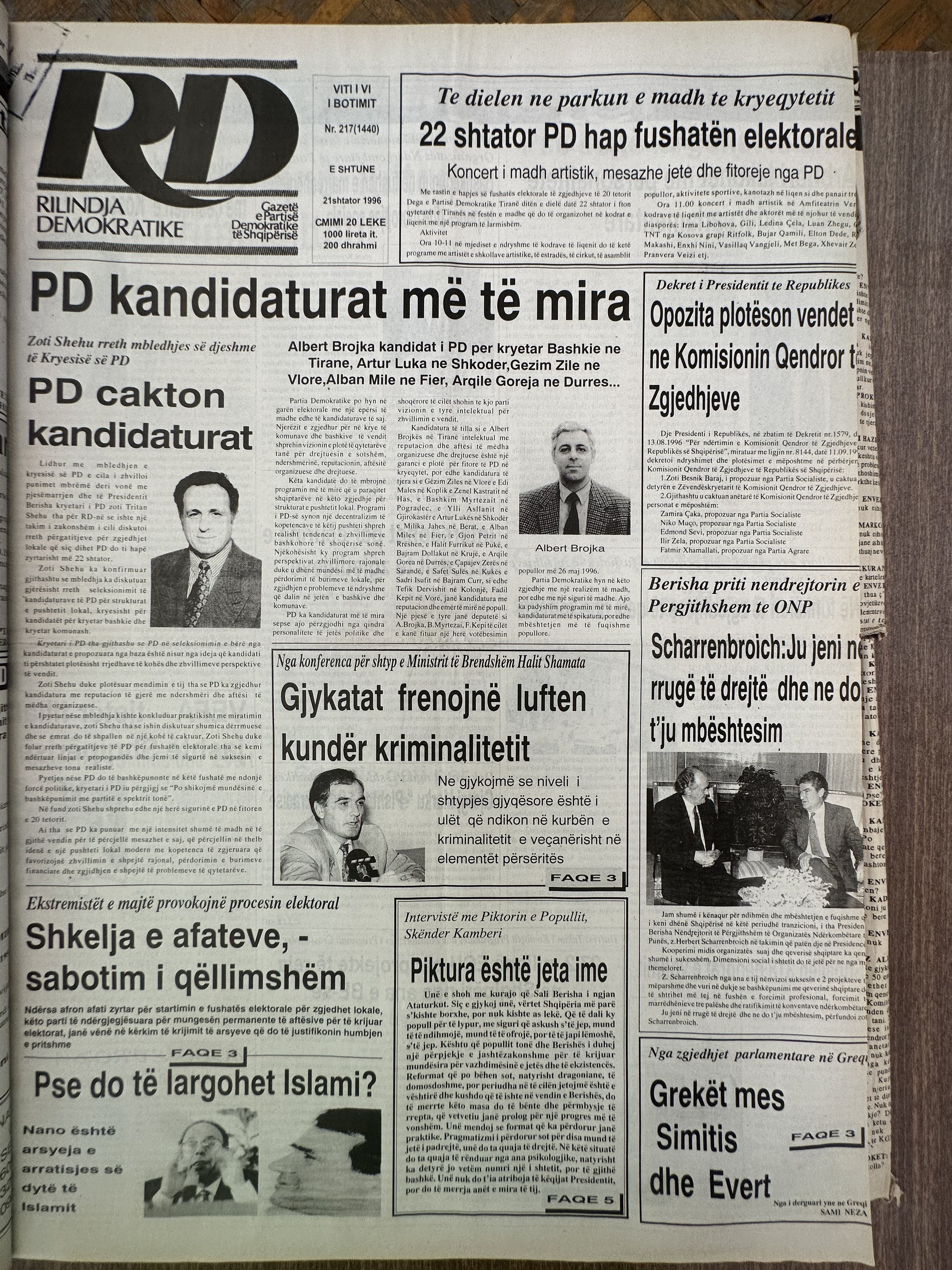 Rilindja Demokratike 1996-09-21
