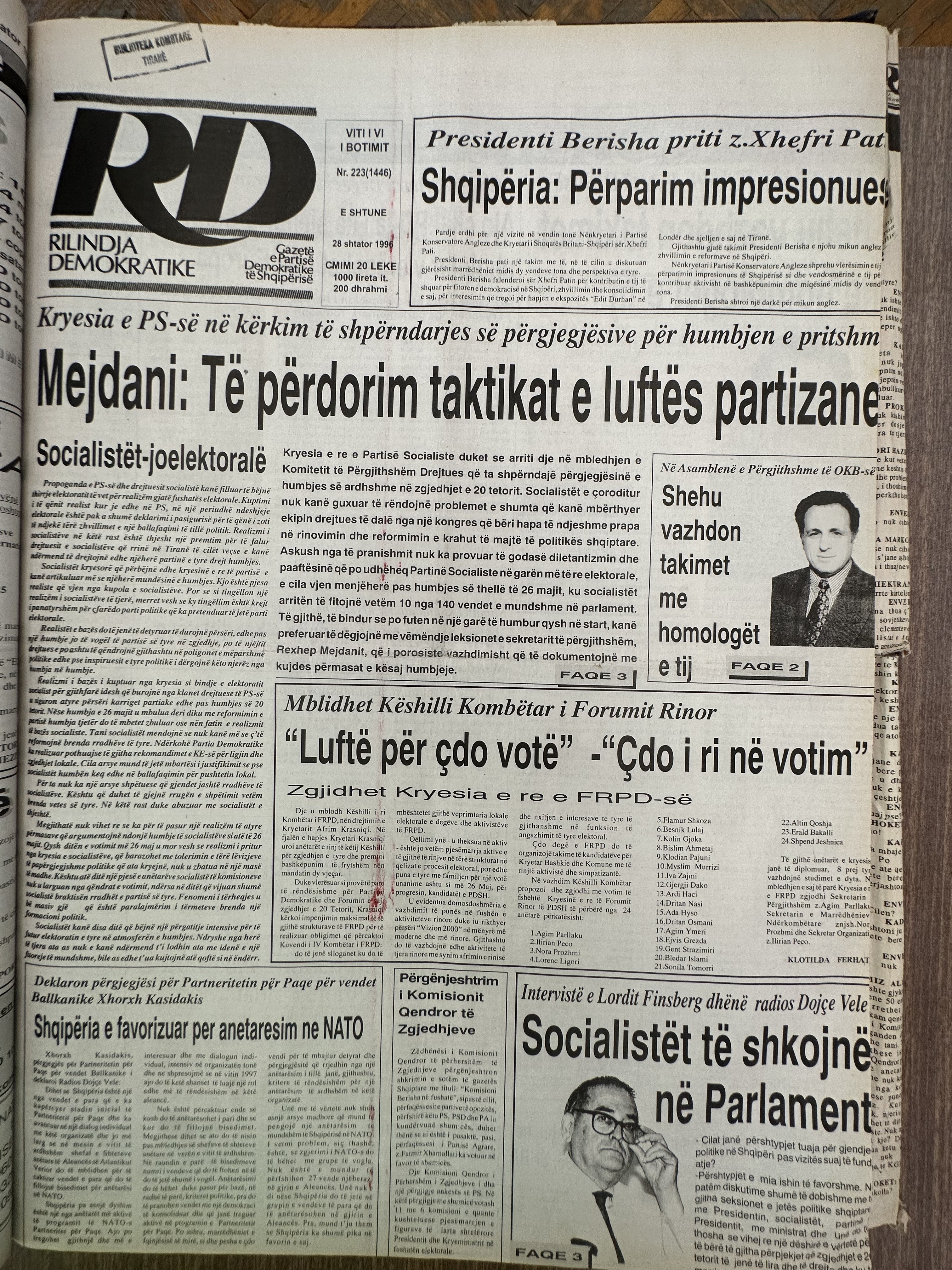 Rilindja Demokratike 1996-09-28