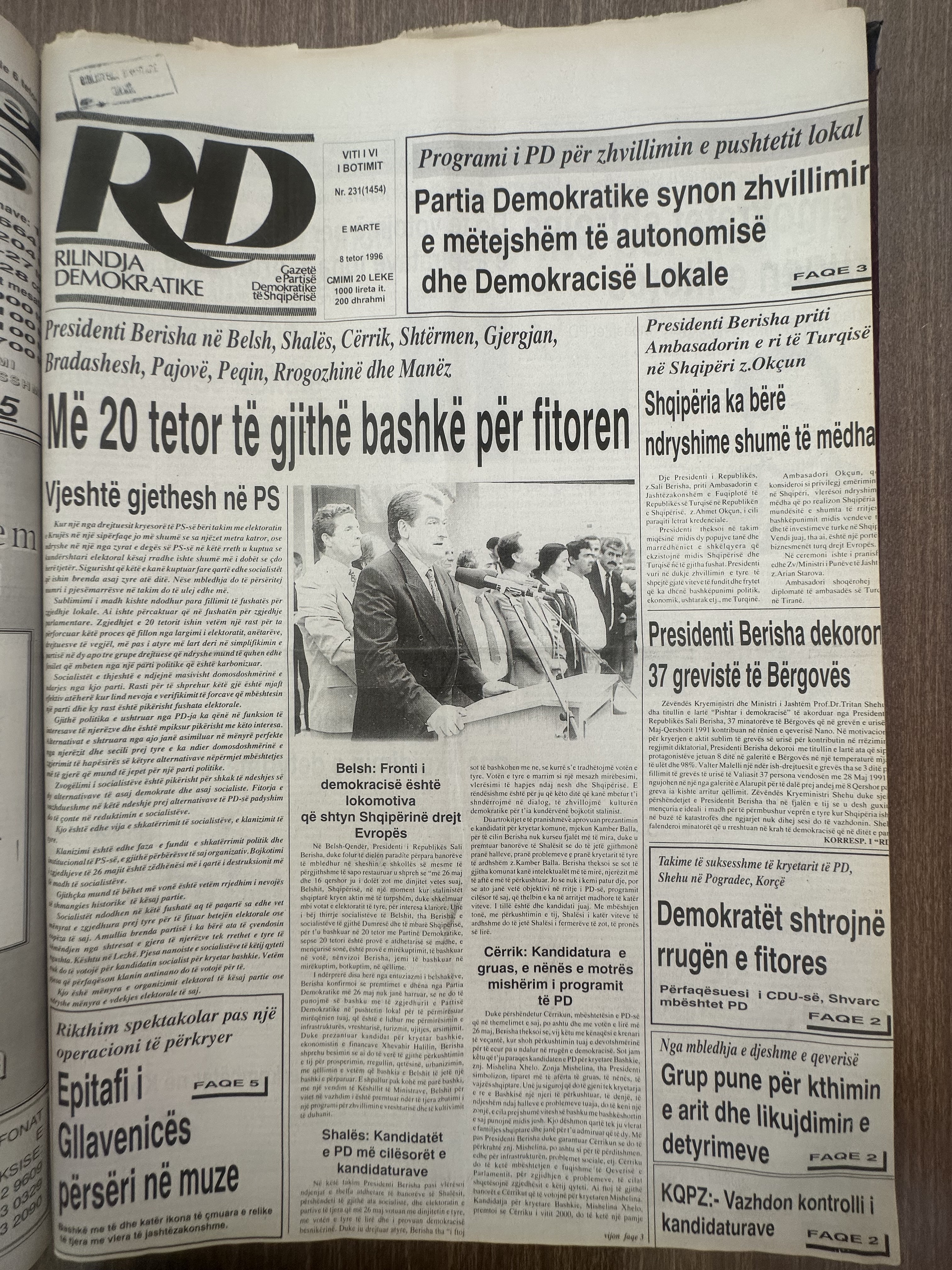 Rilindja Demokratike 1996-10-08